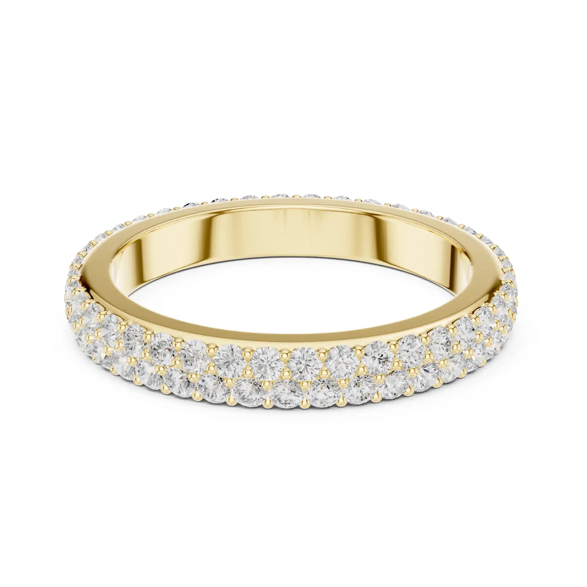 Round Brilliant Lab Grown Diamond Double-Row Eternity Ring | Zarael