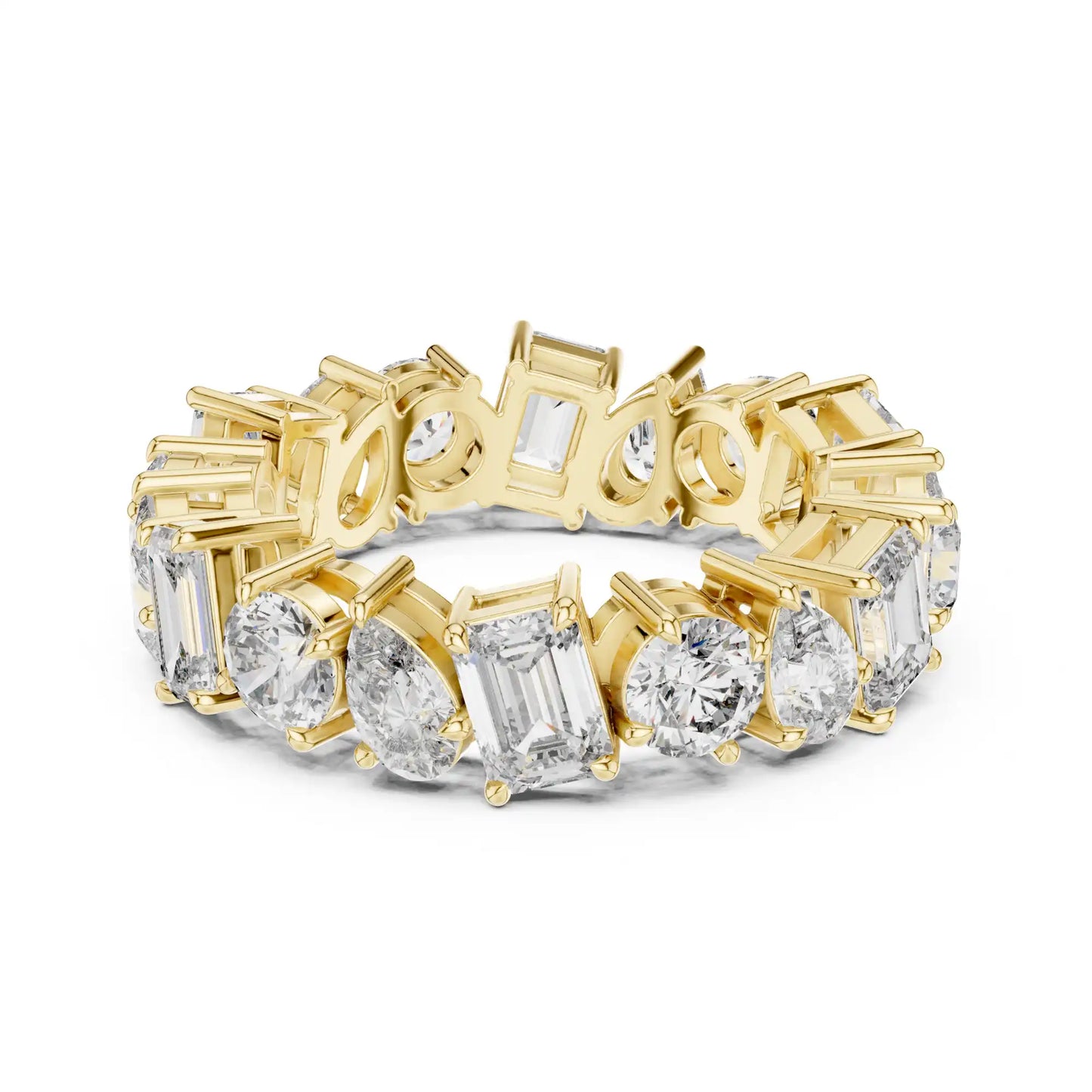 Lab Grown Diamond Eternity Ring - Emerald, Pear & Round | Lunara