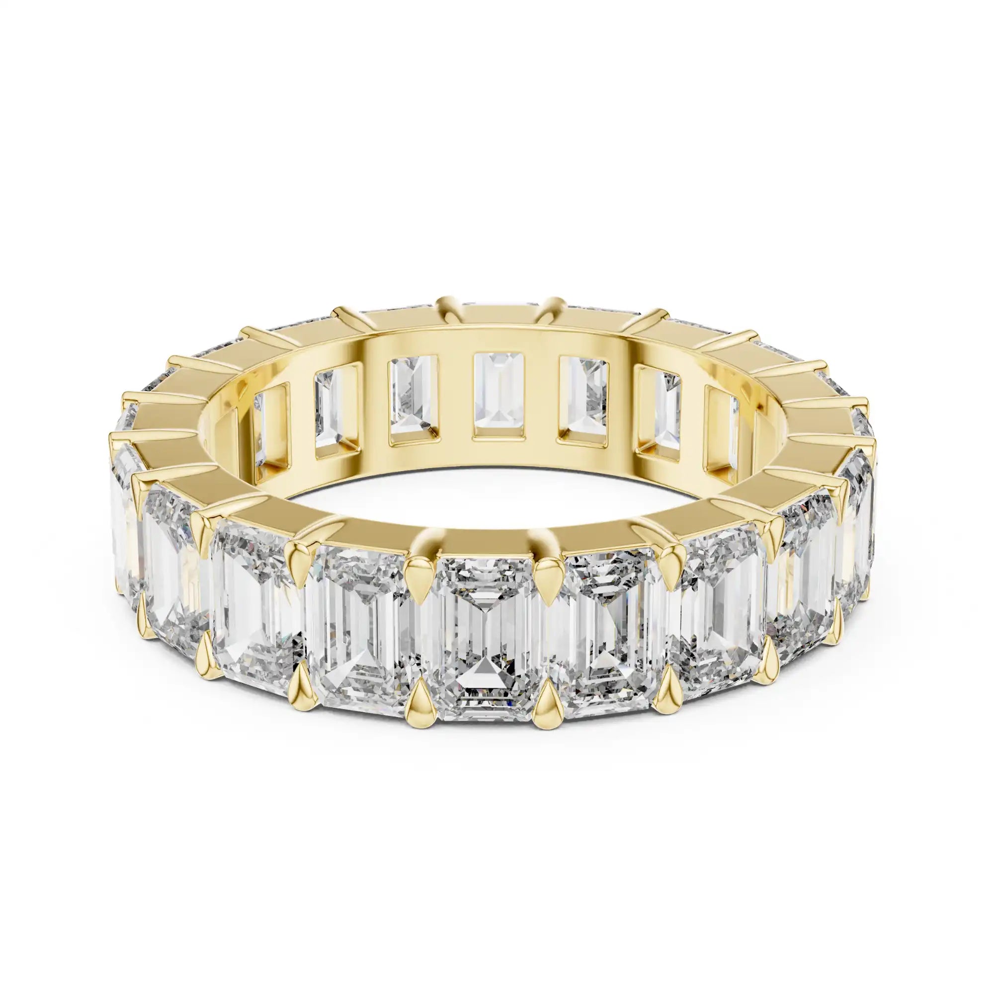 Emerald Cut Lab Grown Diamond Eternity Ring | Virelia