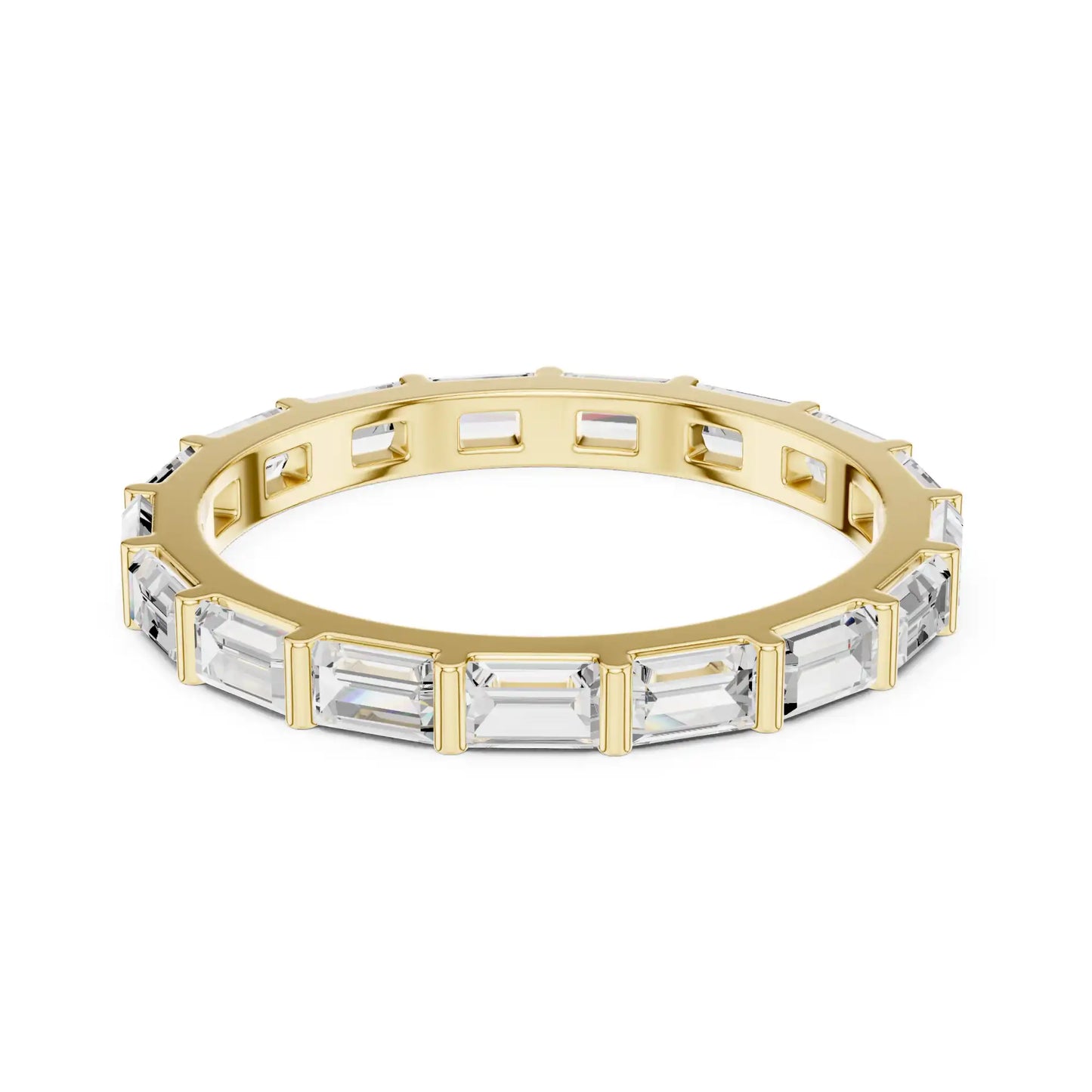 Emerald Cut Lab Grown Diamond Eternity Ring