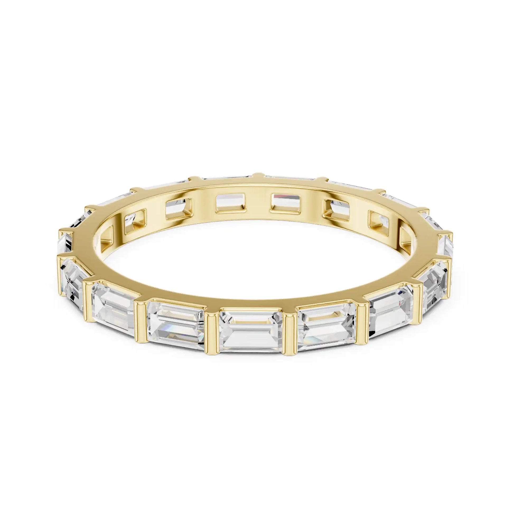 Emerald Cut Lab Grown Diamond Eternity Ring