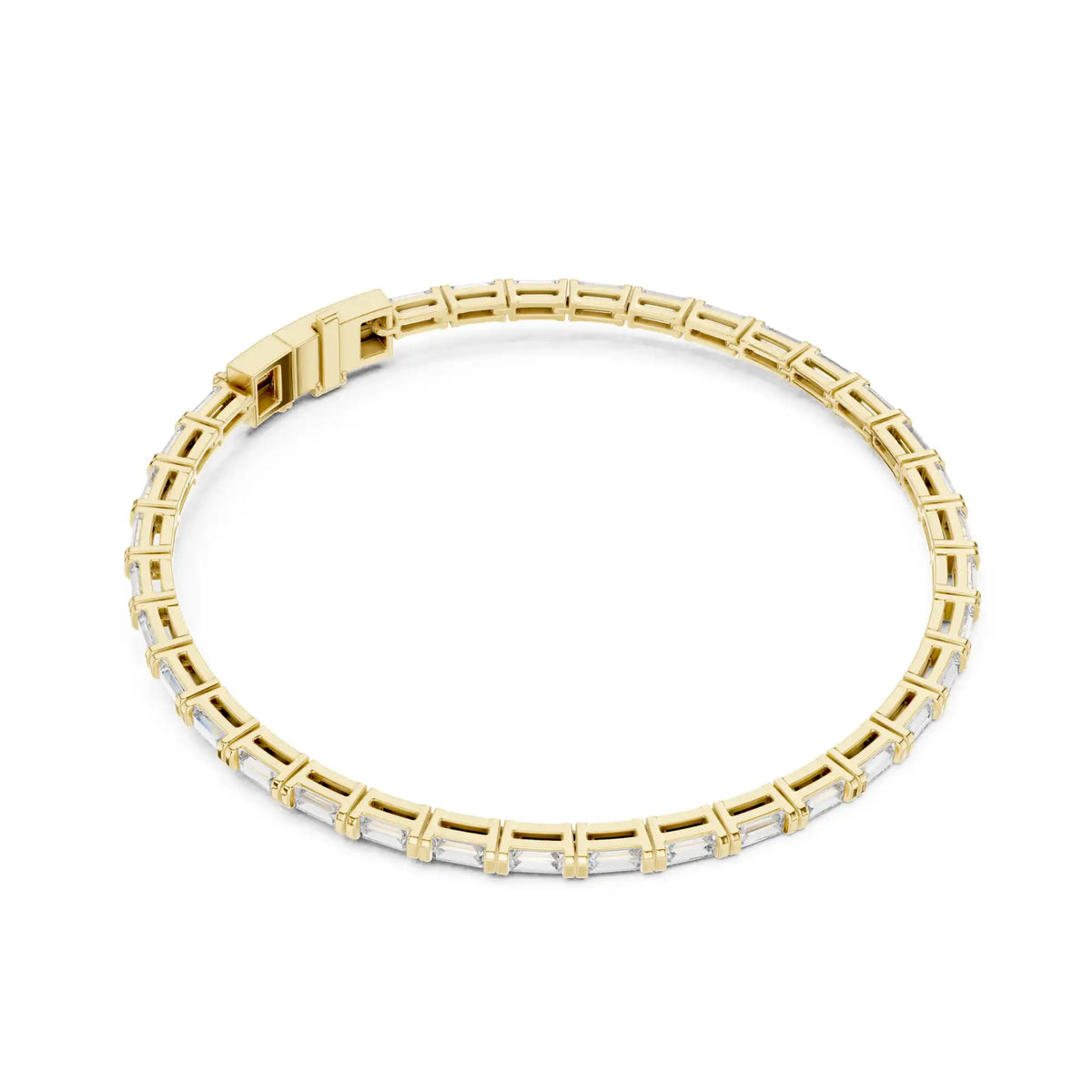Baguette Cut Lab Diamond Tennis Bracelet | Bar-Set Design - Andes