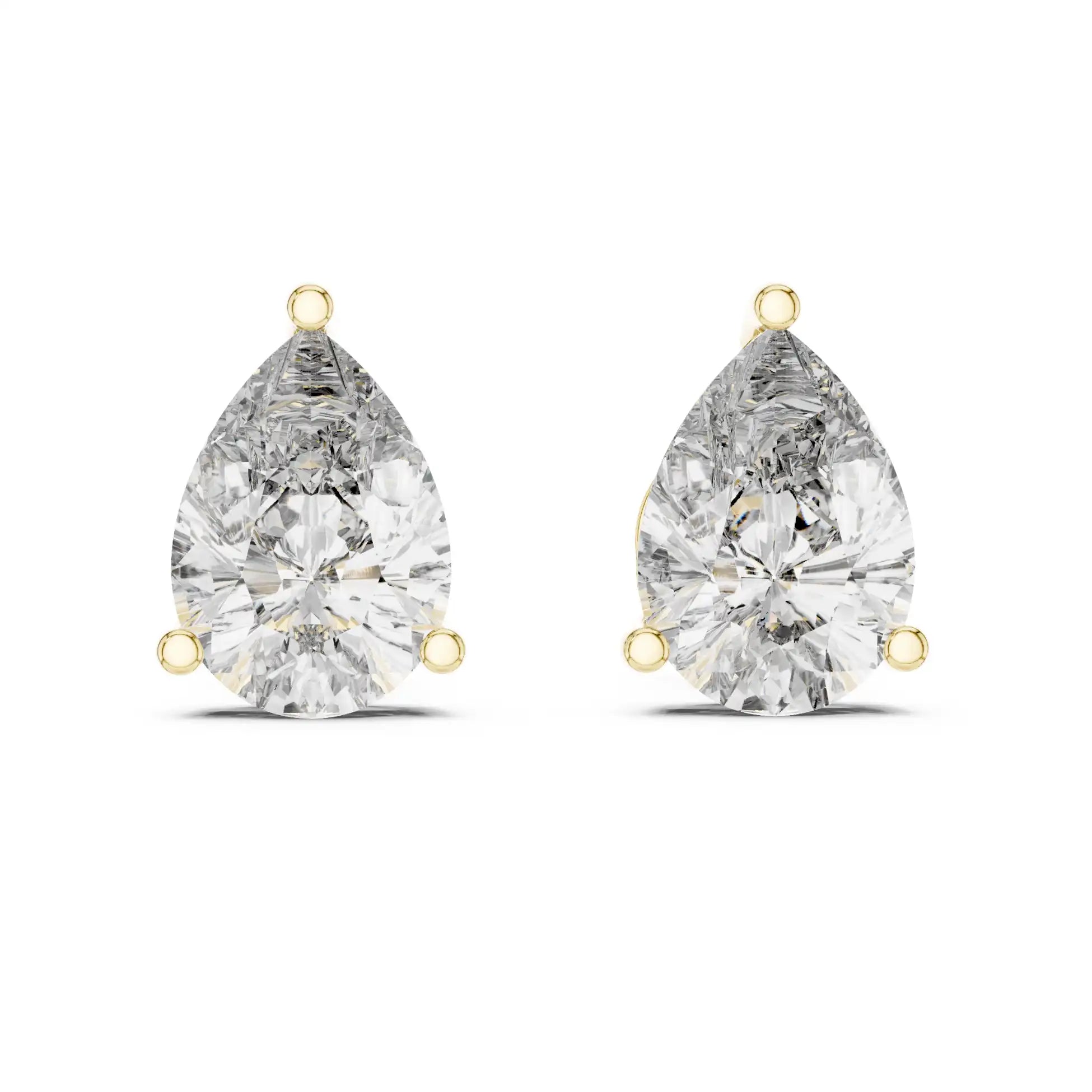 Lab Grown Diamond Stud Earrings - Classic Pear Cut | Transylva