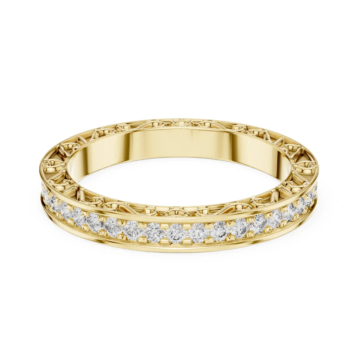 Modern Unisex Lab Grown Diamond Eternity Ring