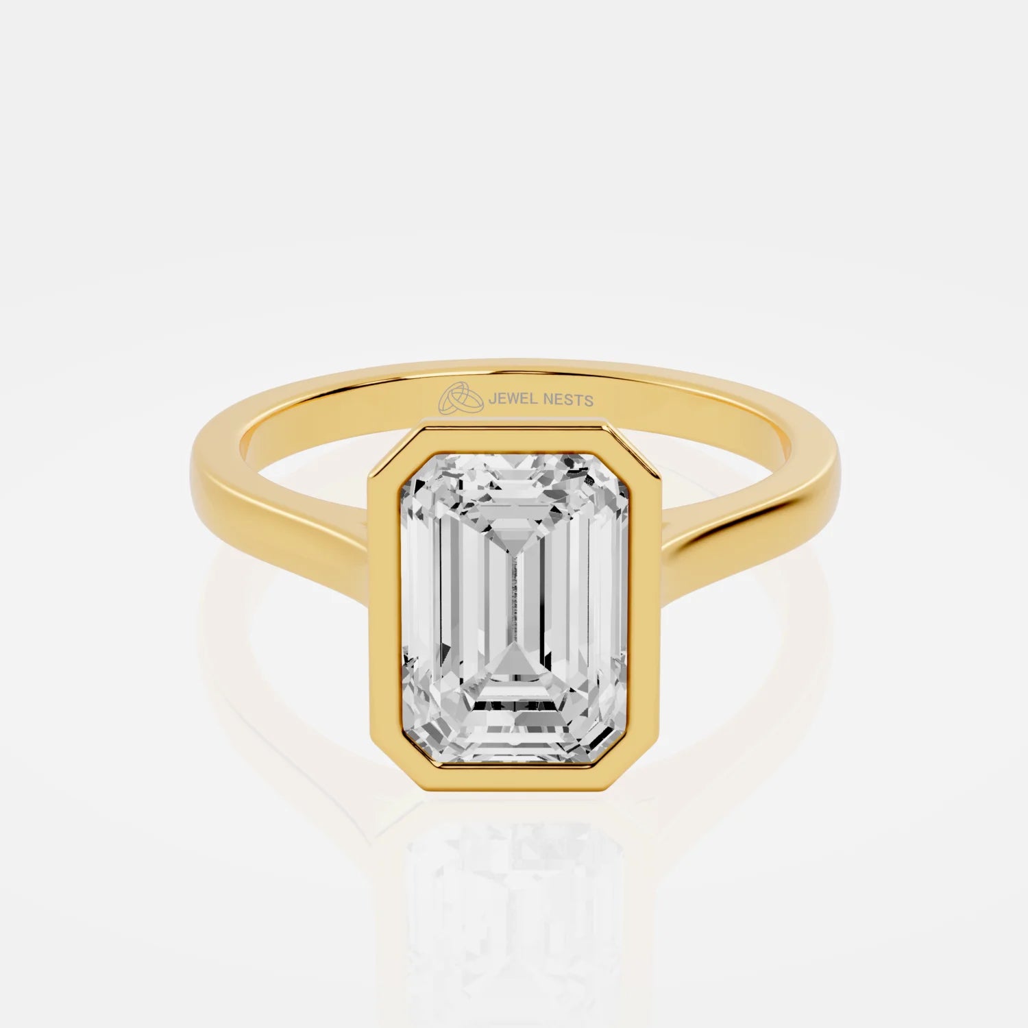 Lab Grown Diamond Bezel Set Engagement Ring | The Arctic Glow