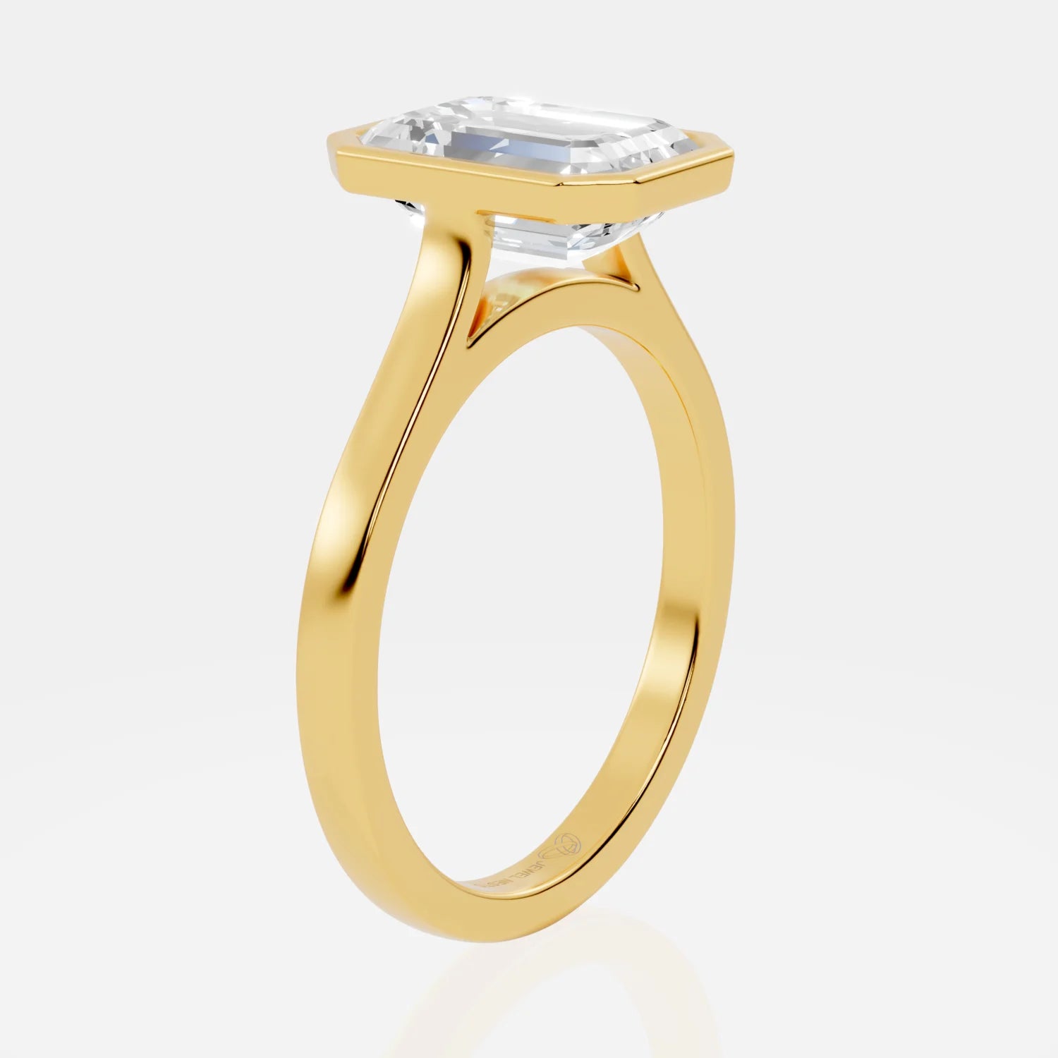 Lab Grown Diamond Bezel Set Engagement Ring | The Arctic Glow