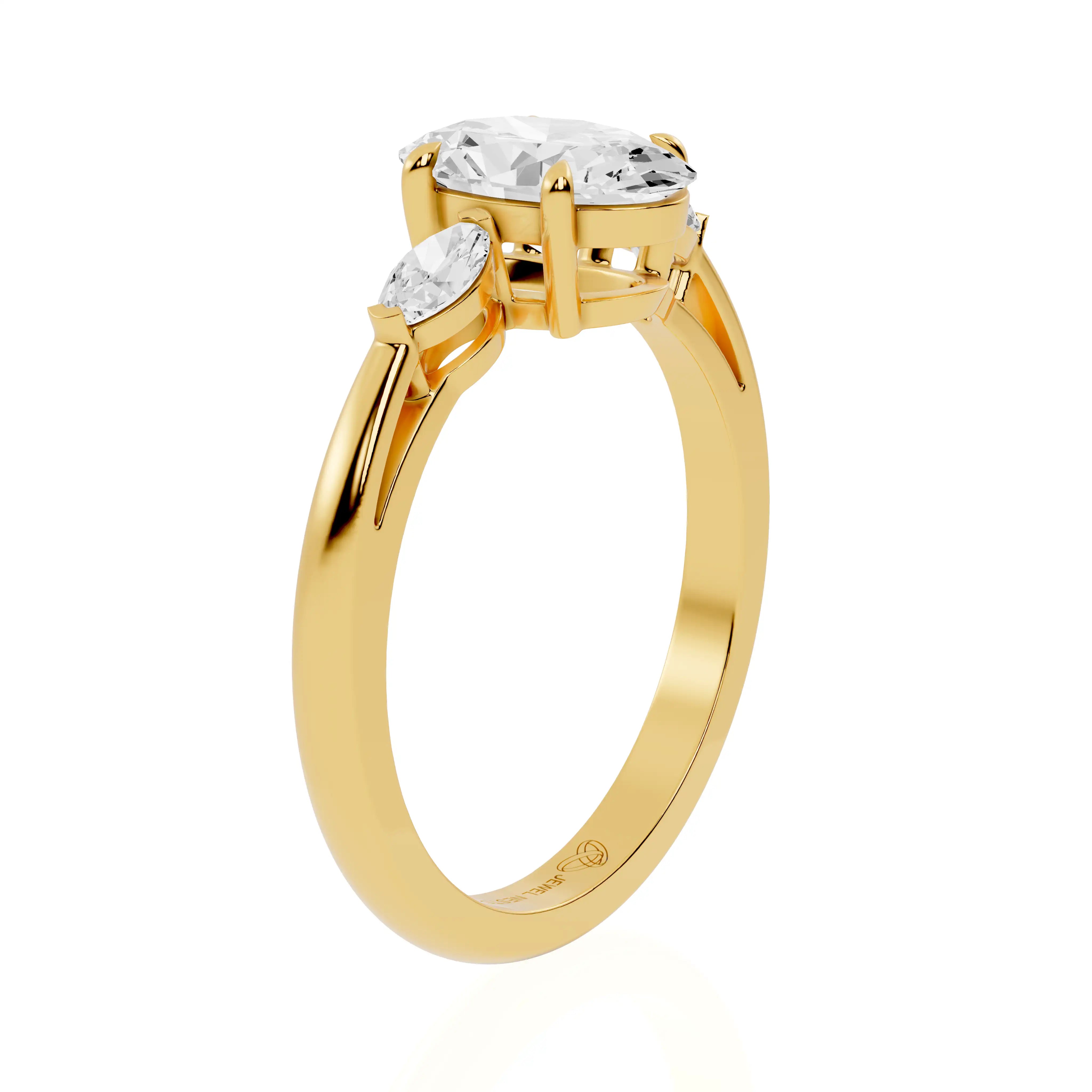 Three Stone Lab Grown Diamond Engagement Ring | Tokyo Charm