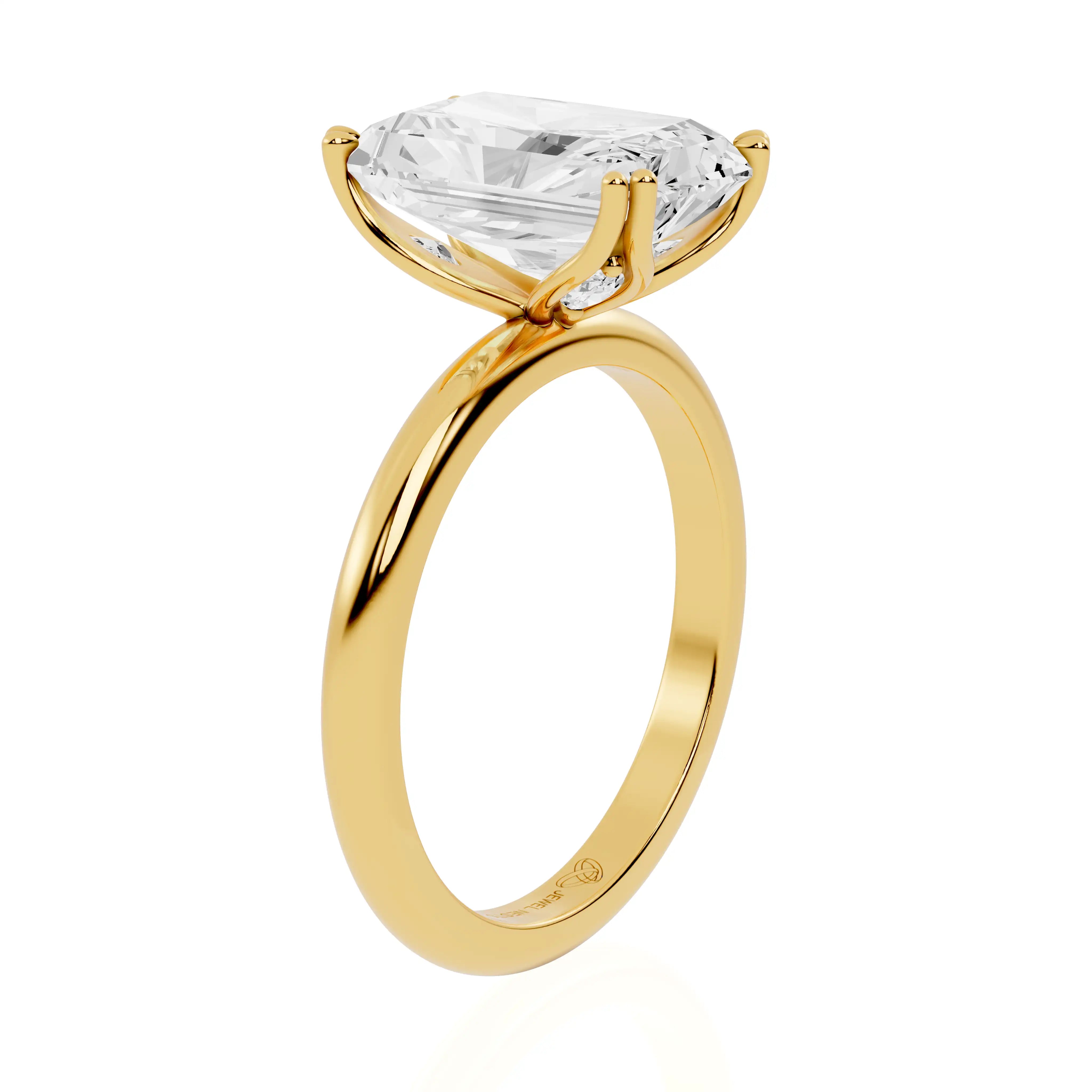 Radiant Cut Diamond Nature Inspired Engagement Ring | Bay View