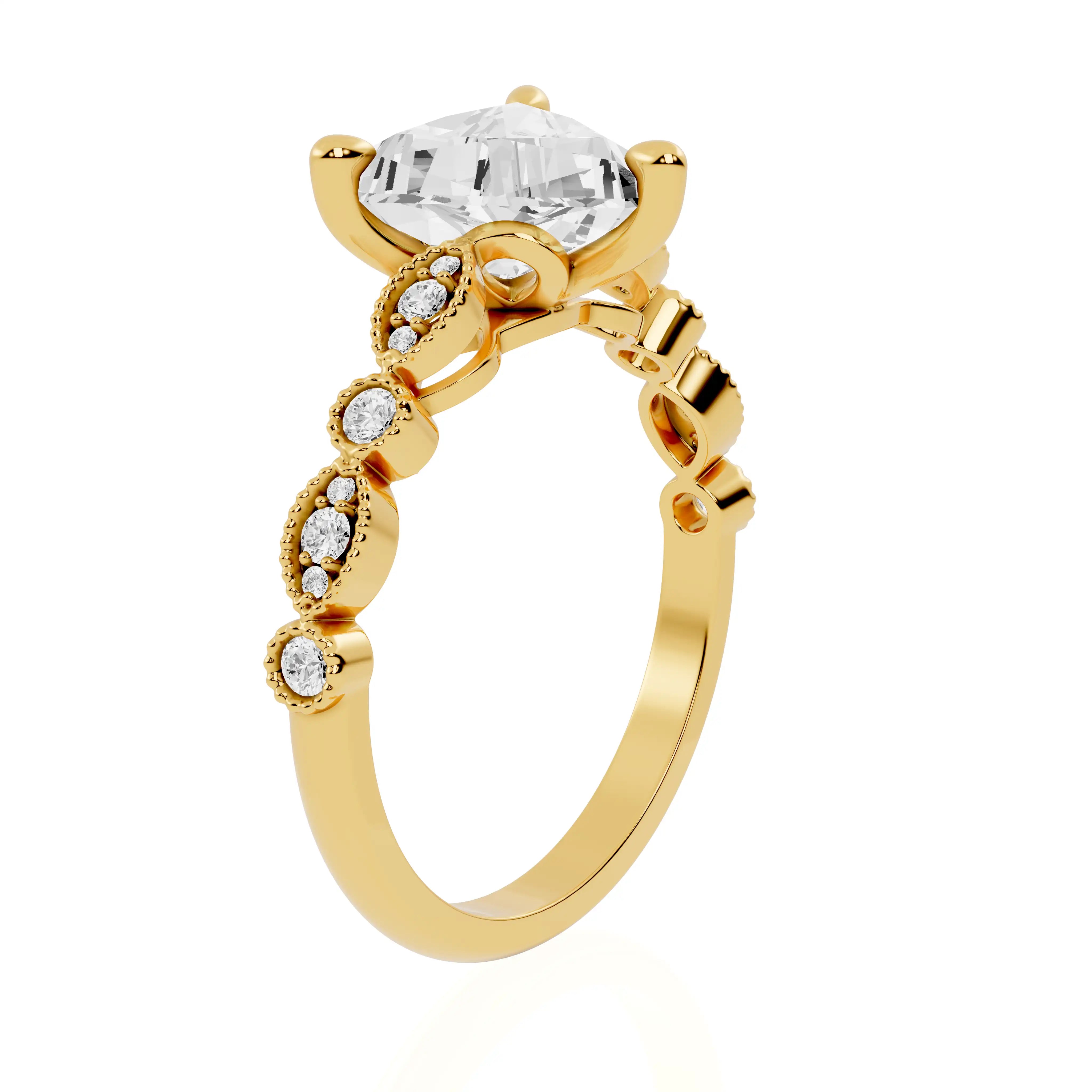 Trilliant Cut Lab Grown Diamond Engagement Ring | Jersey Drift
