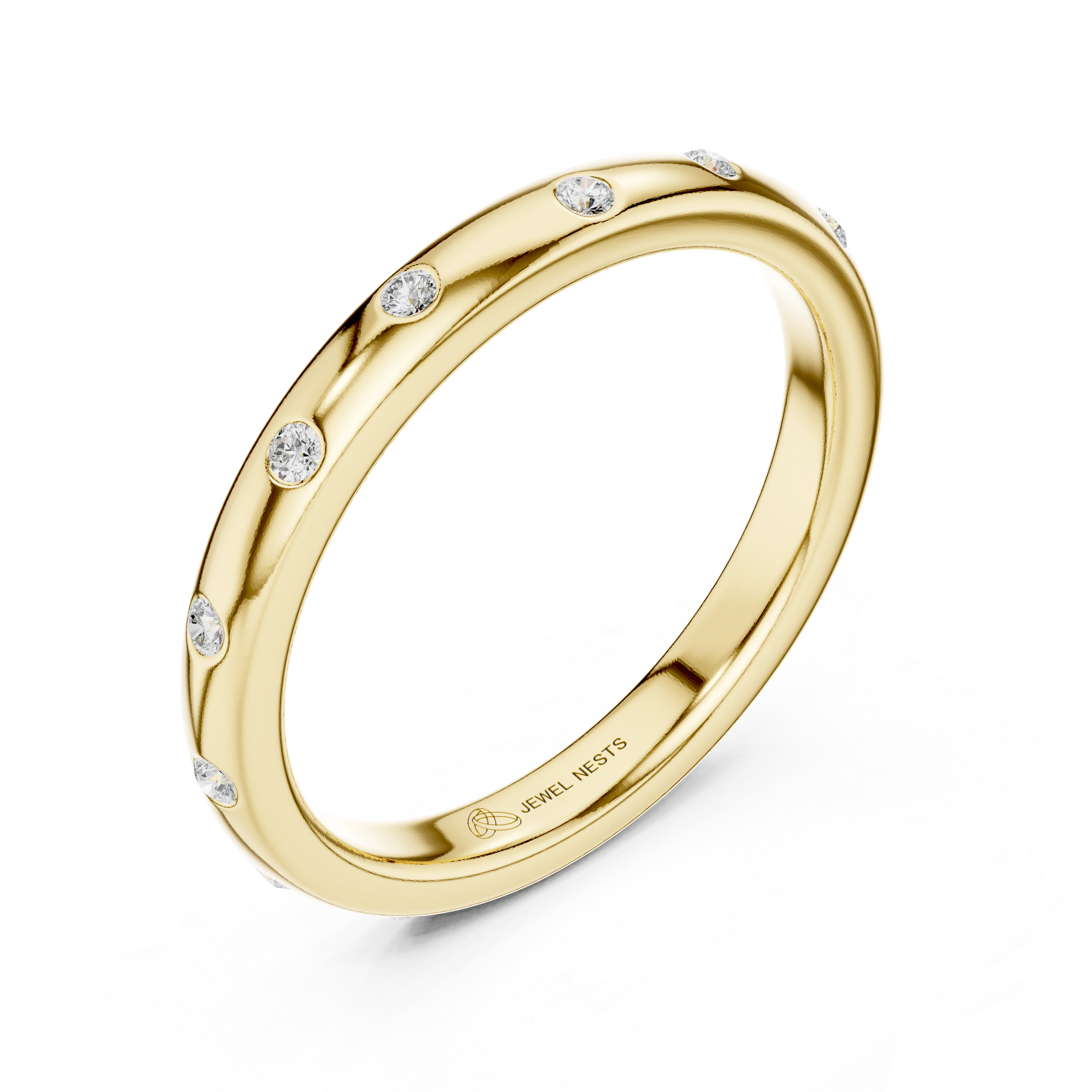 Round Lab Diamond Stackable Wedding Band | Buttress