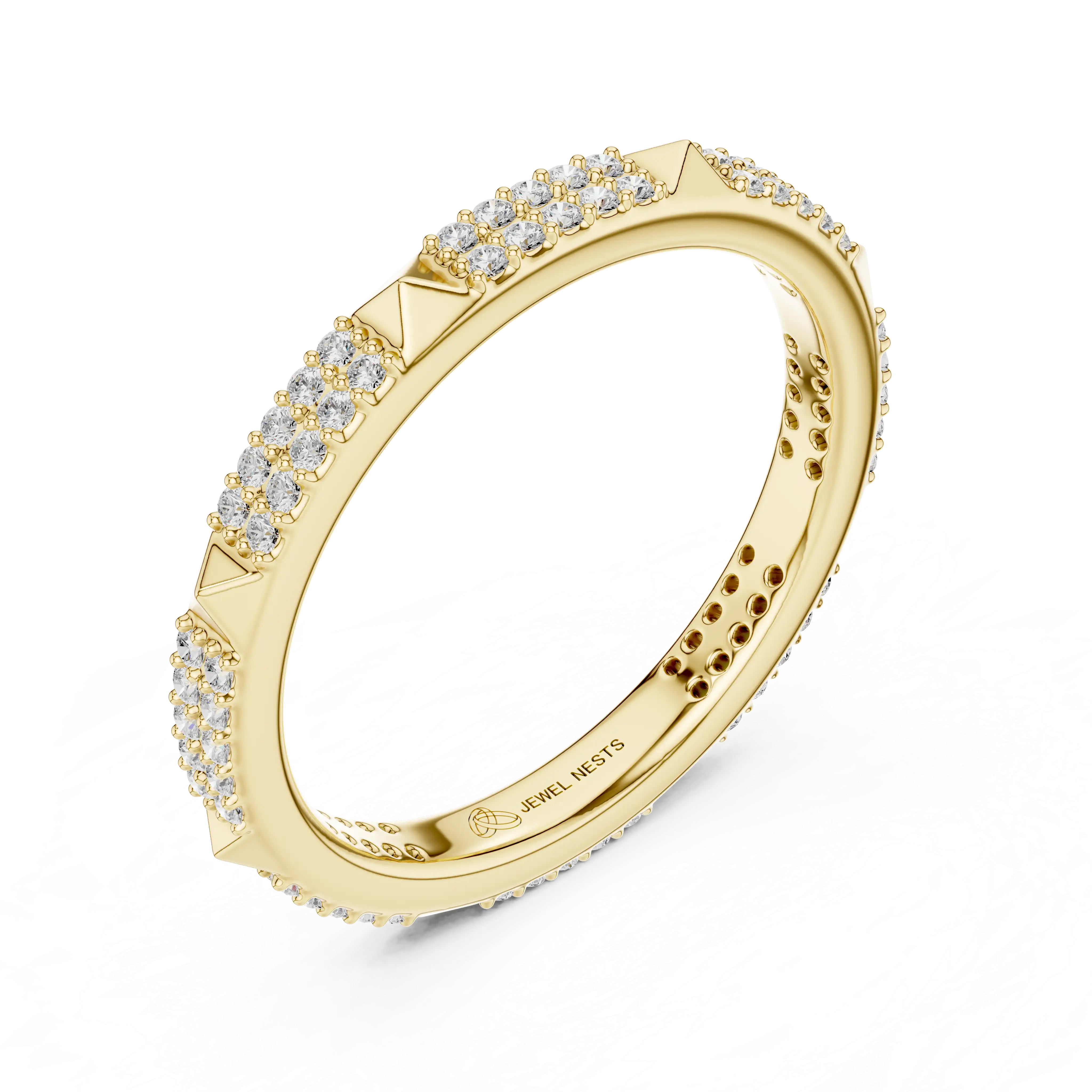 Round Lab Grown Diamond Unisex Stackable Wedding Band | Zylen
