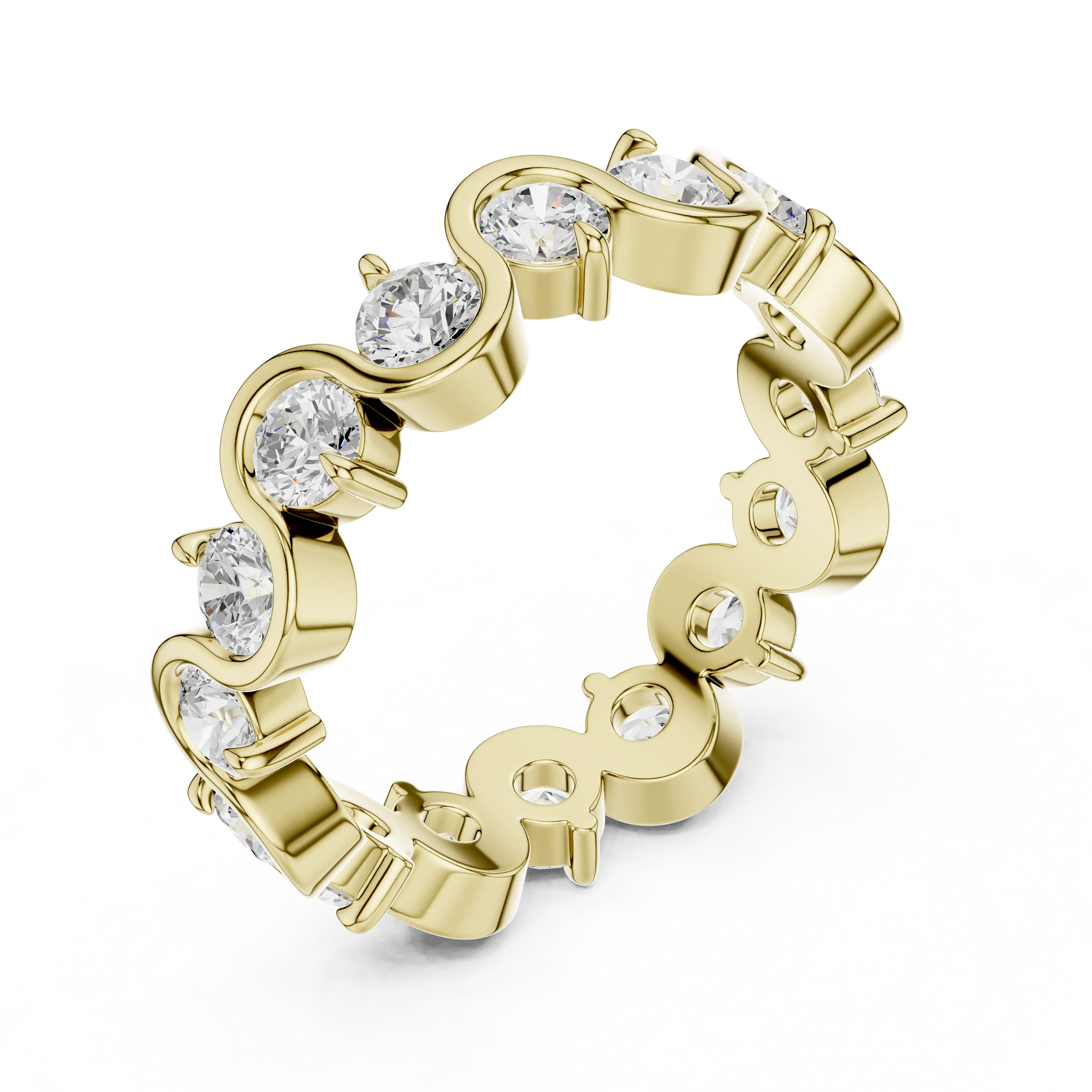 Scalloped Full Diamond Eternity Band | Elaris