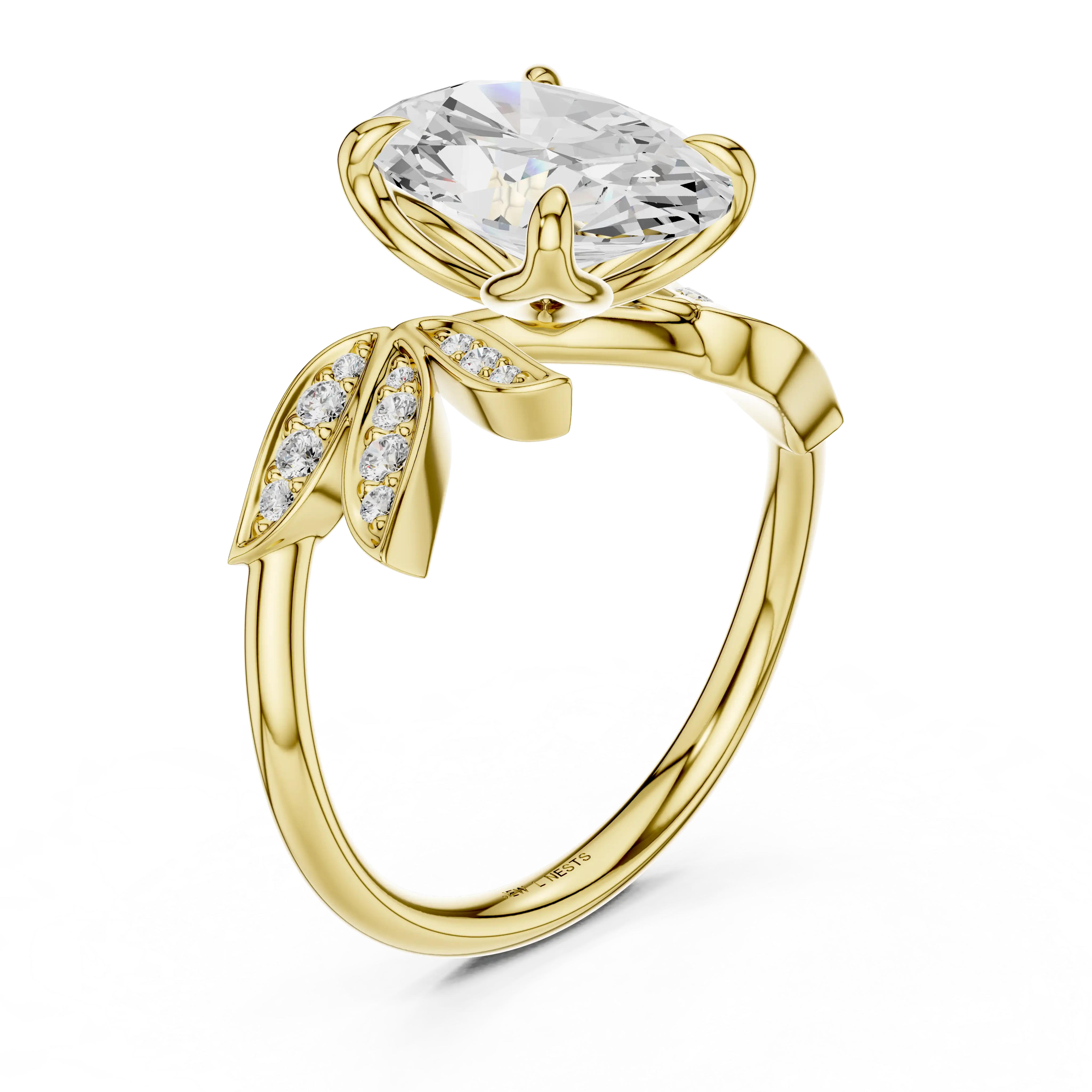 Oval Cut Lab Grown Diamond Engagement Ring | Yukon Canopy