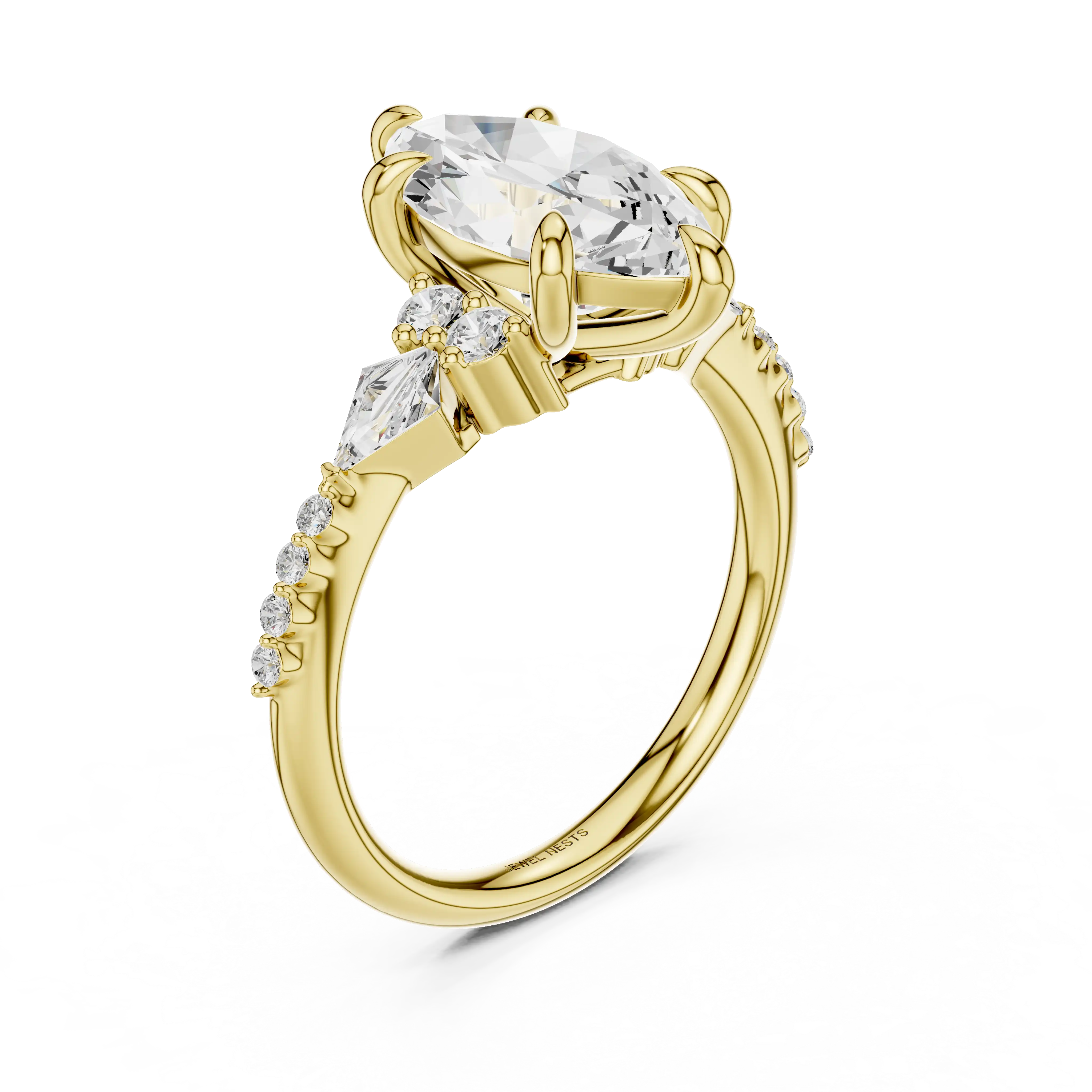 Marquise Cut Lab Grown Diamond Engagement Ring| Denver Glacia