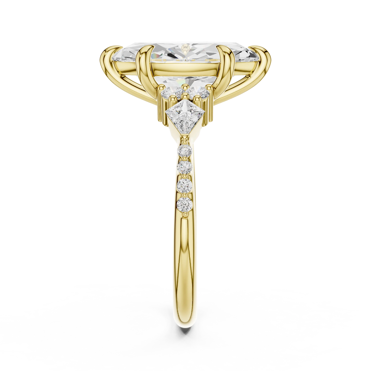 Marquise Cut Lab Grown Diamond Engagement Ring| Denver Glacia