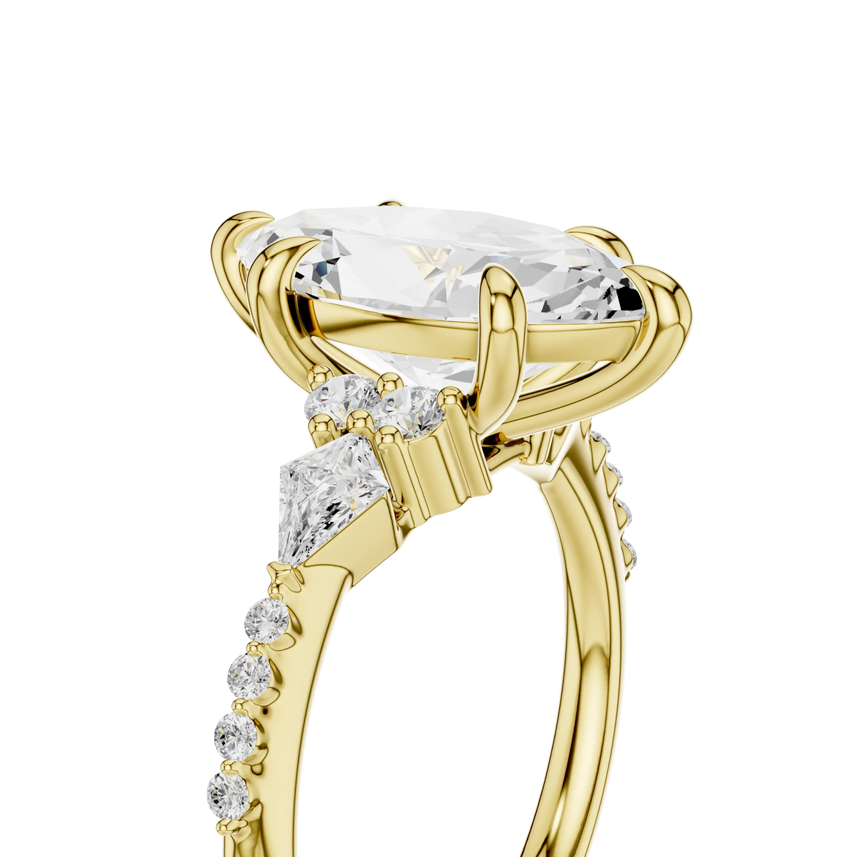 Marquise Cut Lab Grown Diamond Engagement Ring| Denver Glacia