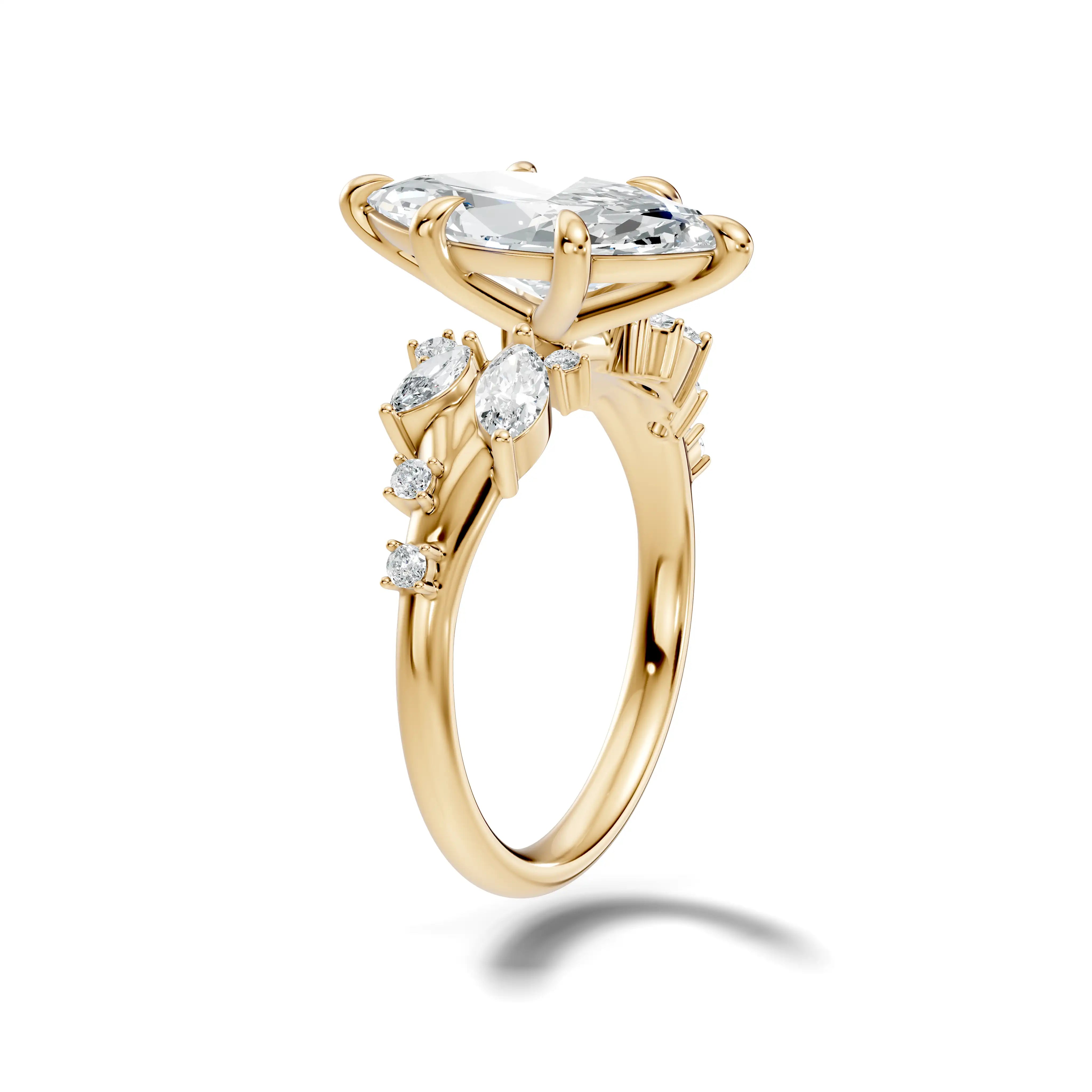 Nature Inspired Marquise Lab Diamond Ring | Hudson Birch