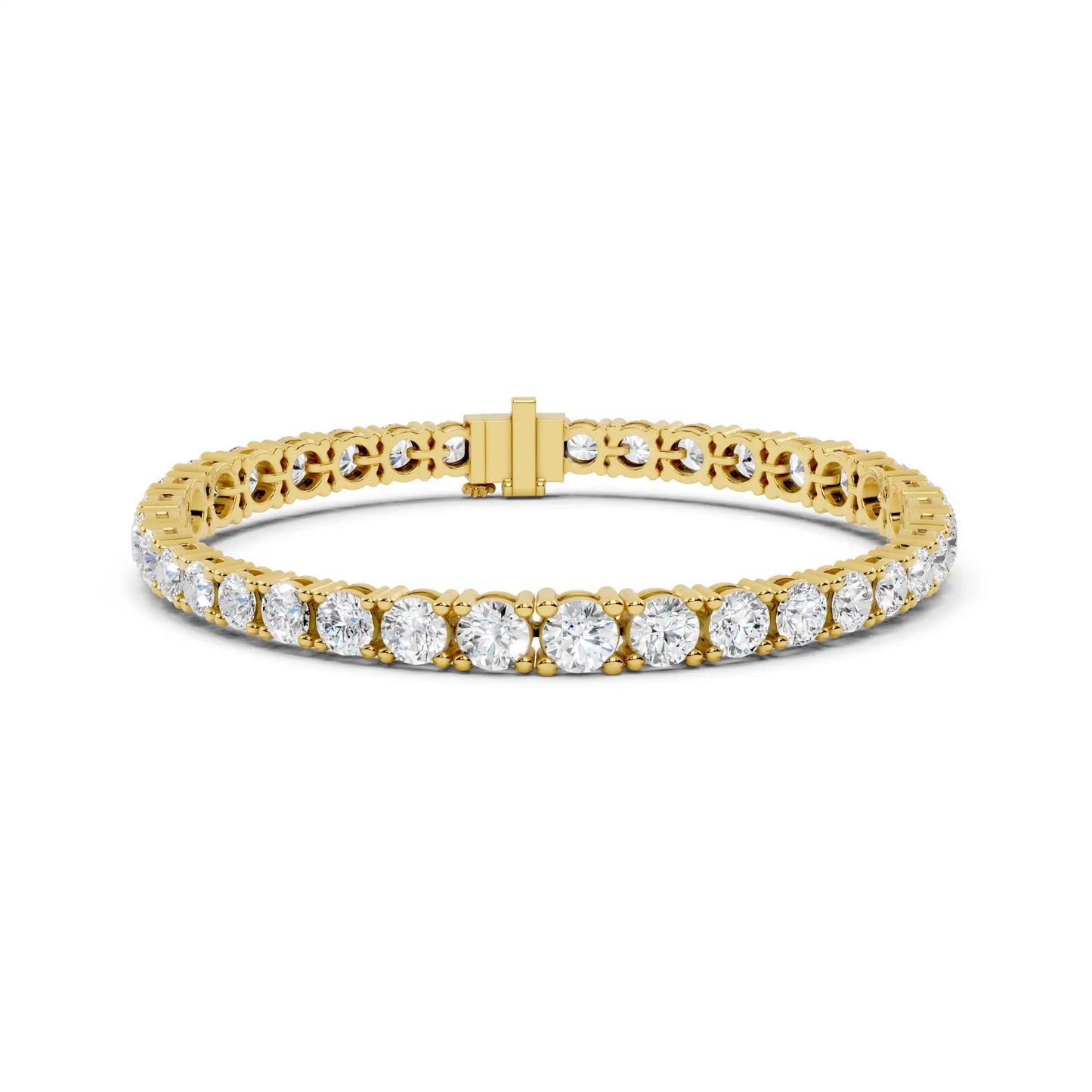 Round Lab Grown Diamond Graduated Tennis Bracelet | Jazzline