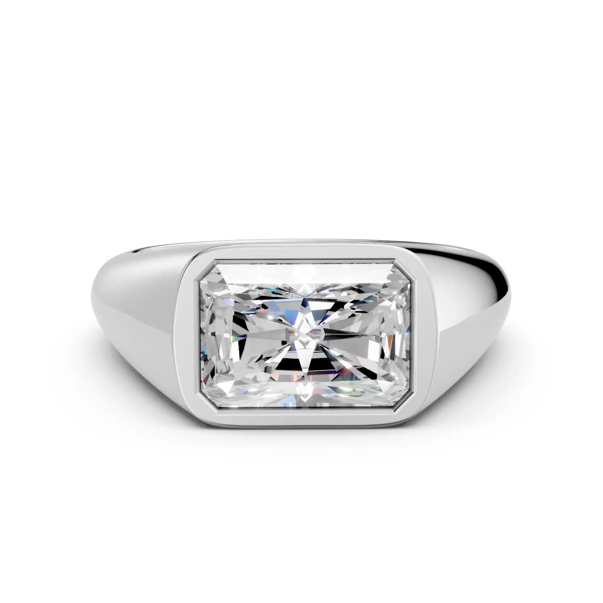 Full Bezel Set Lab-Grown Diamond Engagement Ring | Nebula Haze