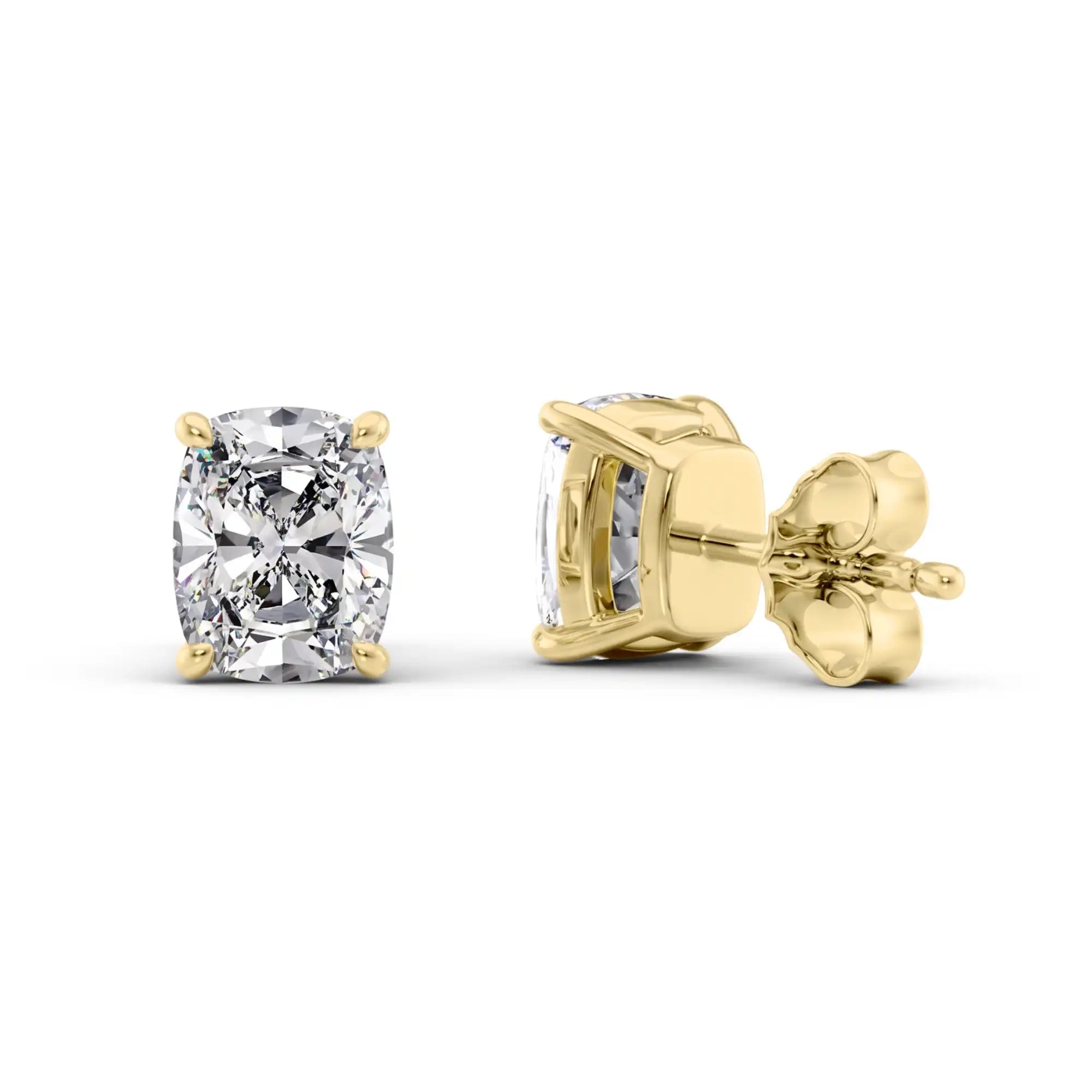 Elongated Cushion Cut Lab Grown Diamond Stud Earrings | Milena