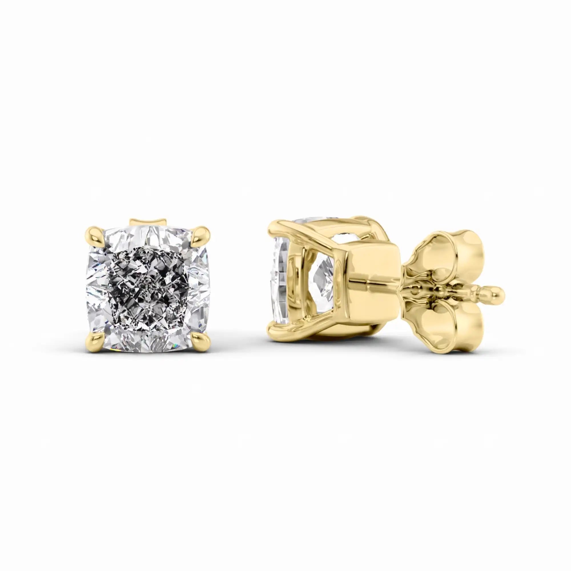 Cushion Cut Lab Grown Diamond Stud Earrings | Milena