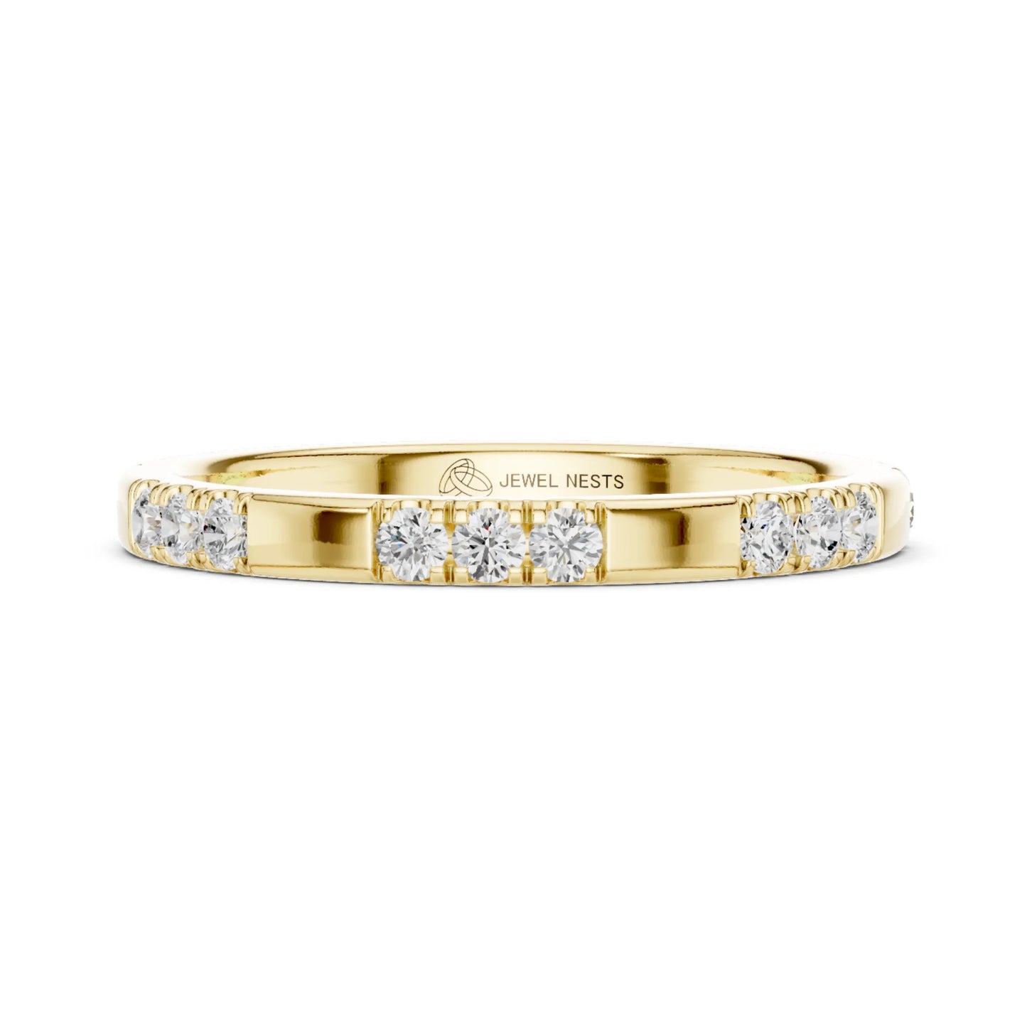 Round Lab Grown Diamond Stackable Wedding Band | Pylon