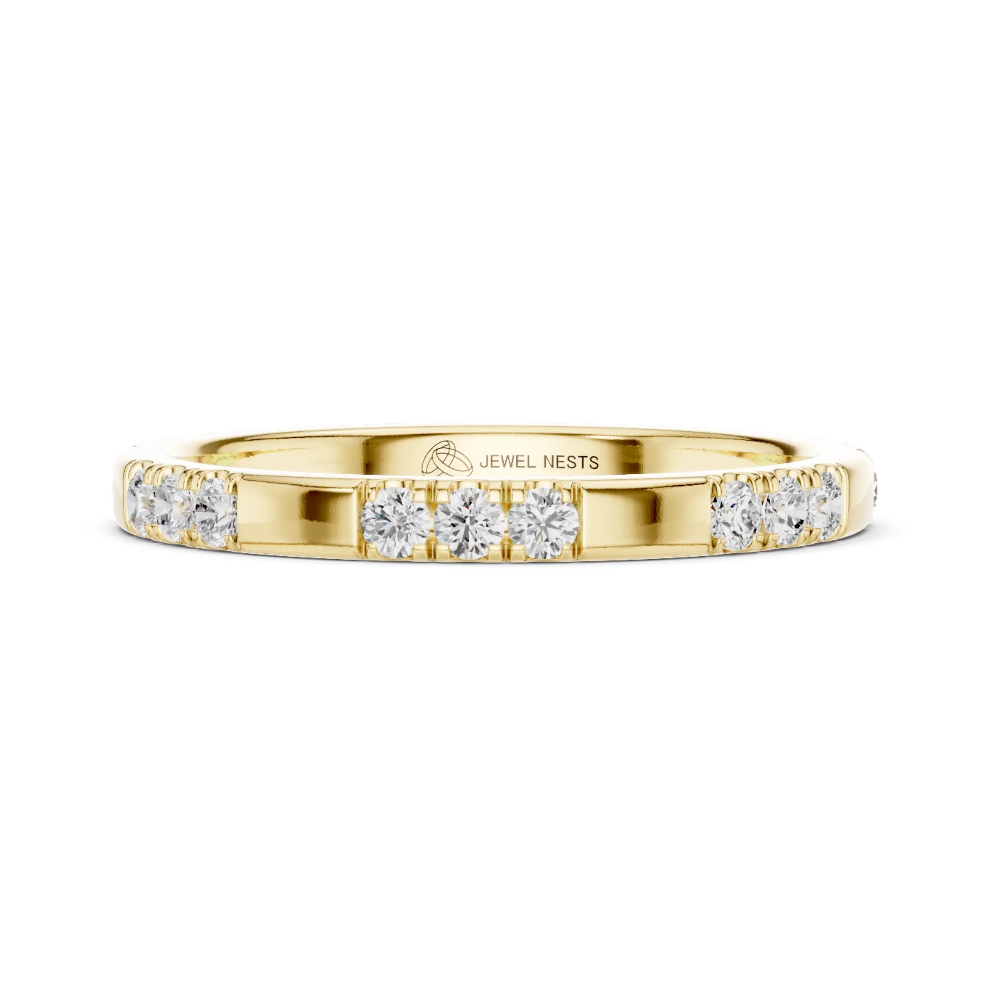 Round Lab Grown Diamond Stackable Wedding Band | Pylon