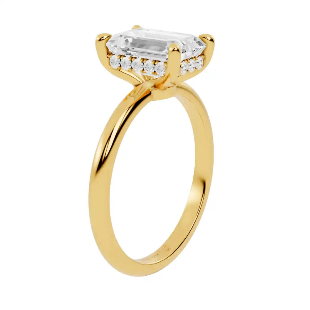 Hidden Halo Lab Grown Diamond Solitaire Engagement Ring | Zurich Sparkle