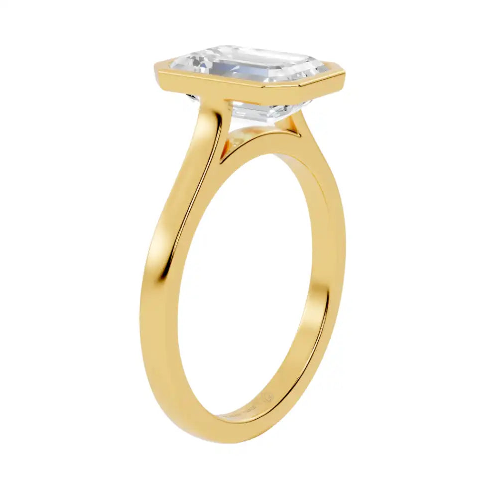 Lab Grown Diamond Bezel Set Engagement Ring | The Arctic Glow