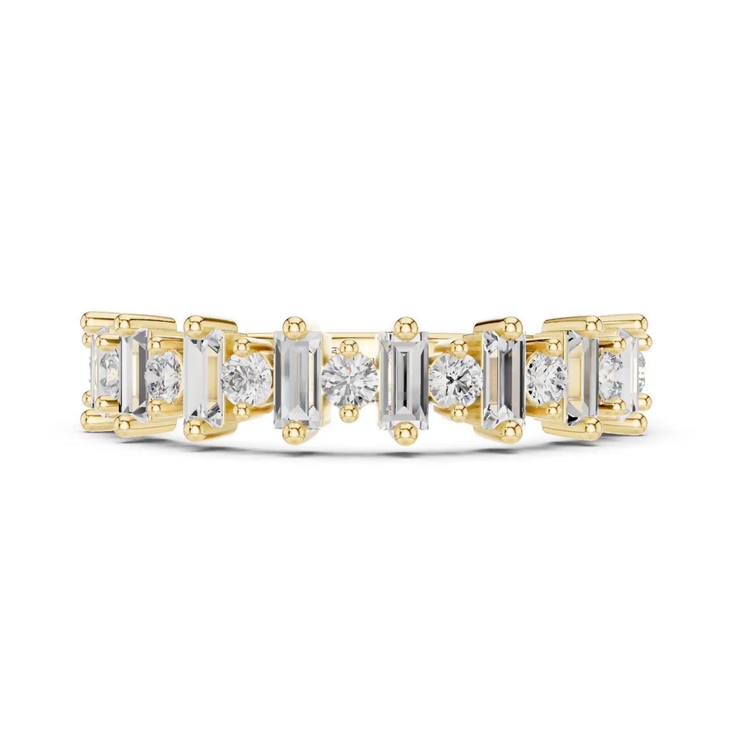 Baguette & Round Diamond Engagement  rings