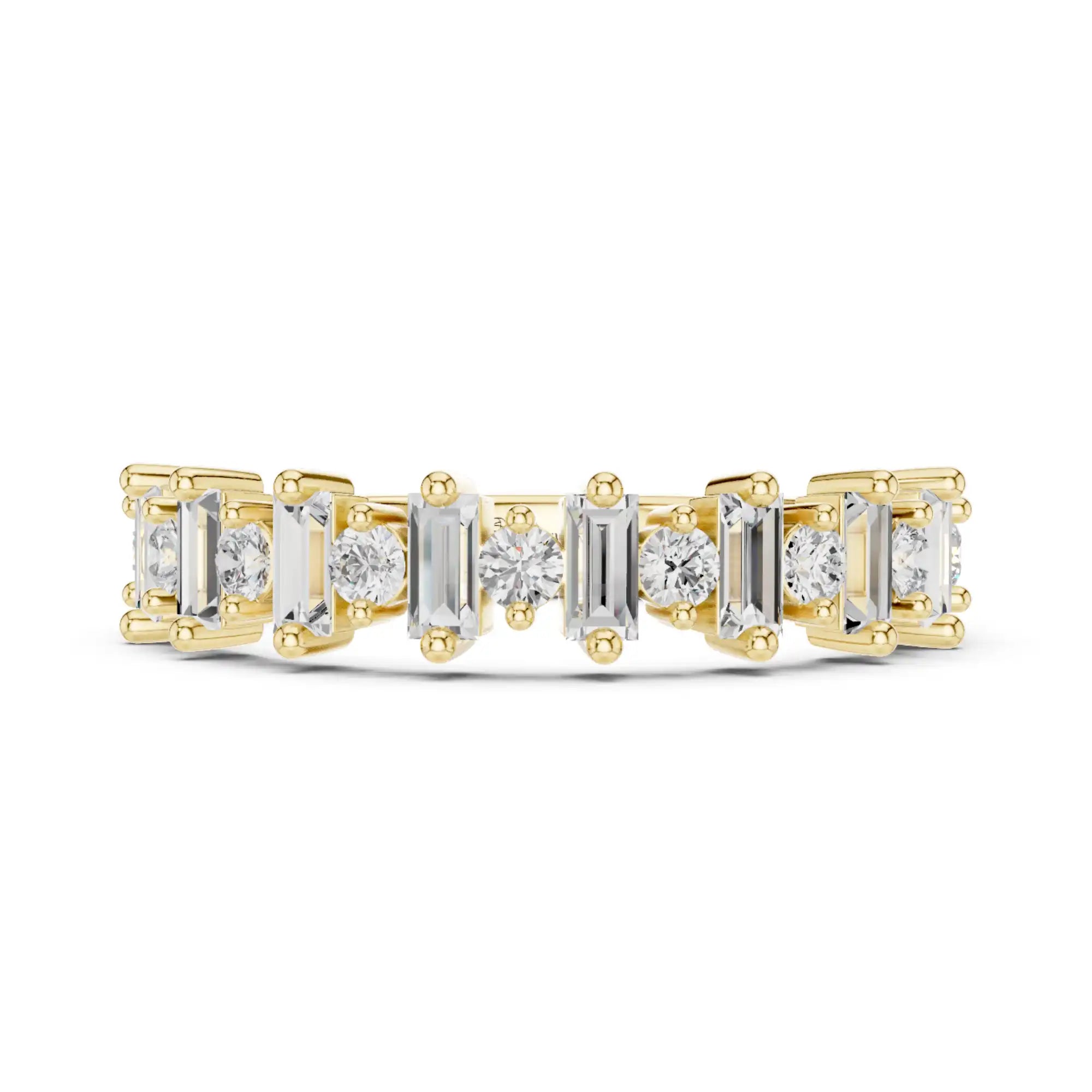 Baguette & Round Diamond Engagement  rings