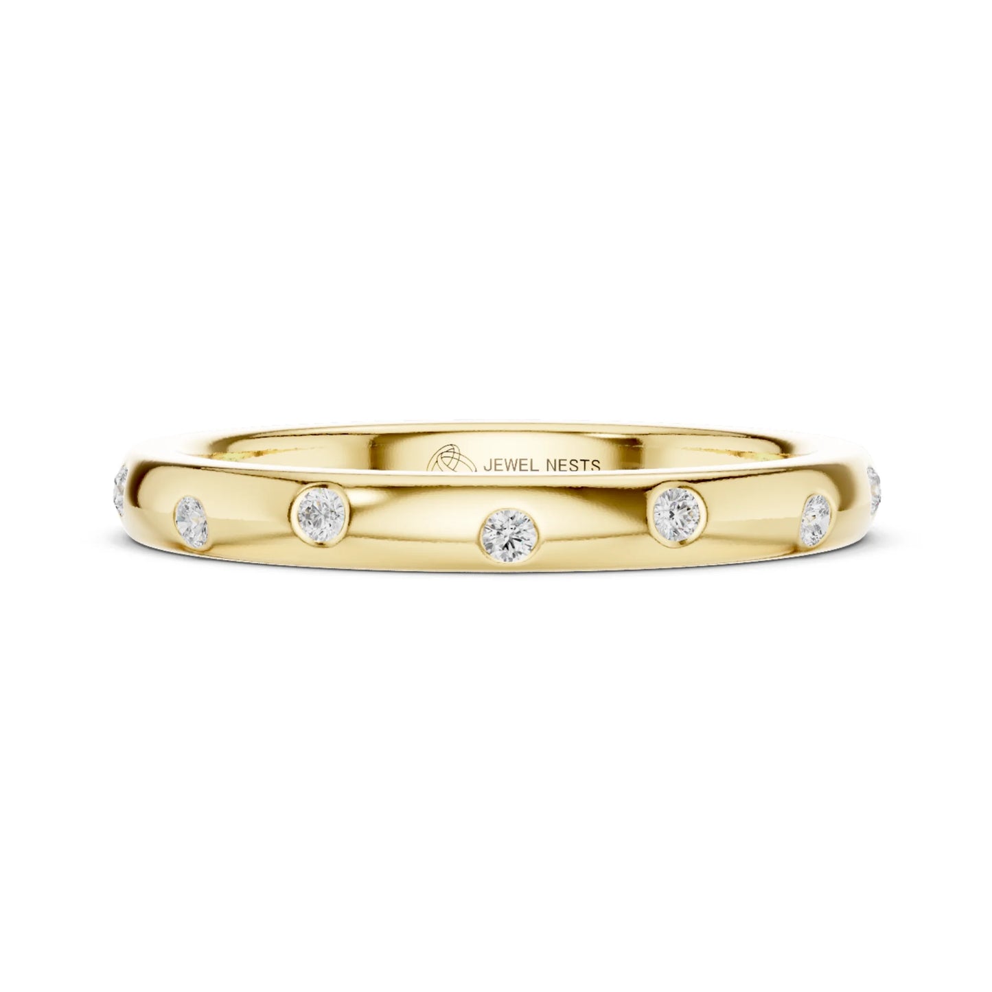 Round Lab Grown Diamond Stackable Everyday Wedding Band | Buttress