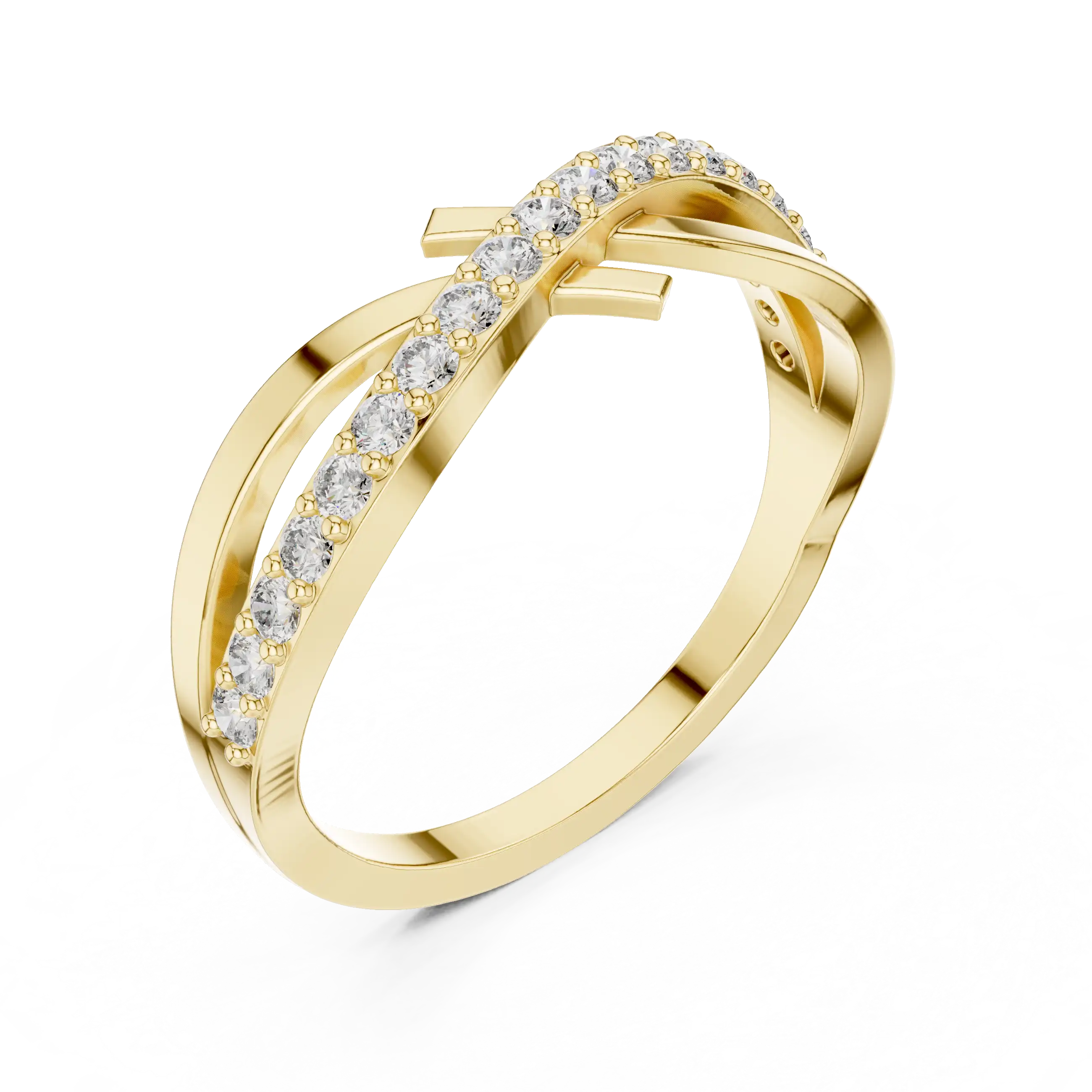 Lab Grown Diamond Wedding Band - Infinity Style Design | Aria
