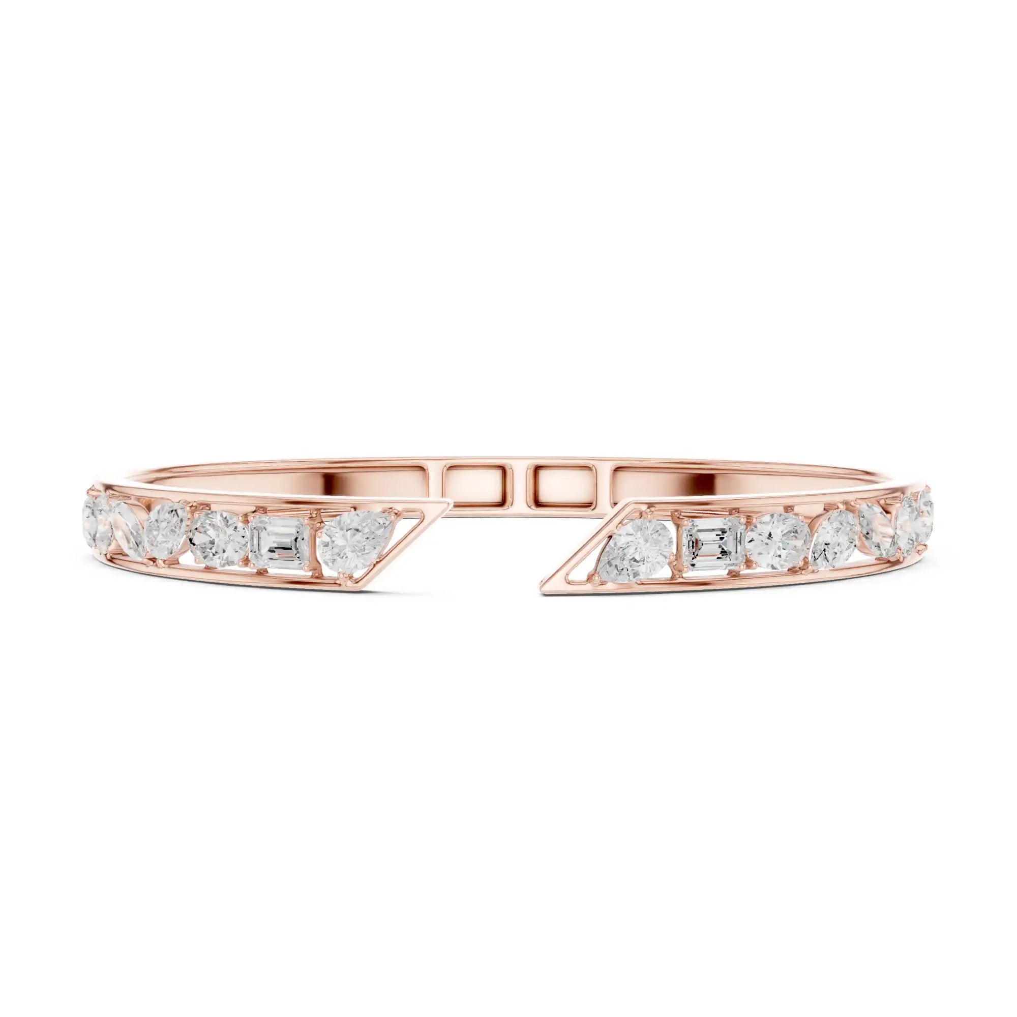 Multi-Shape Mosaic Bangle | Sculptural Symmetry - Chloe – JEWEL NESTS
