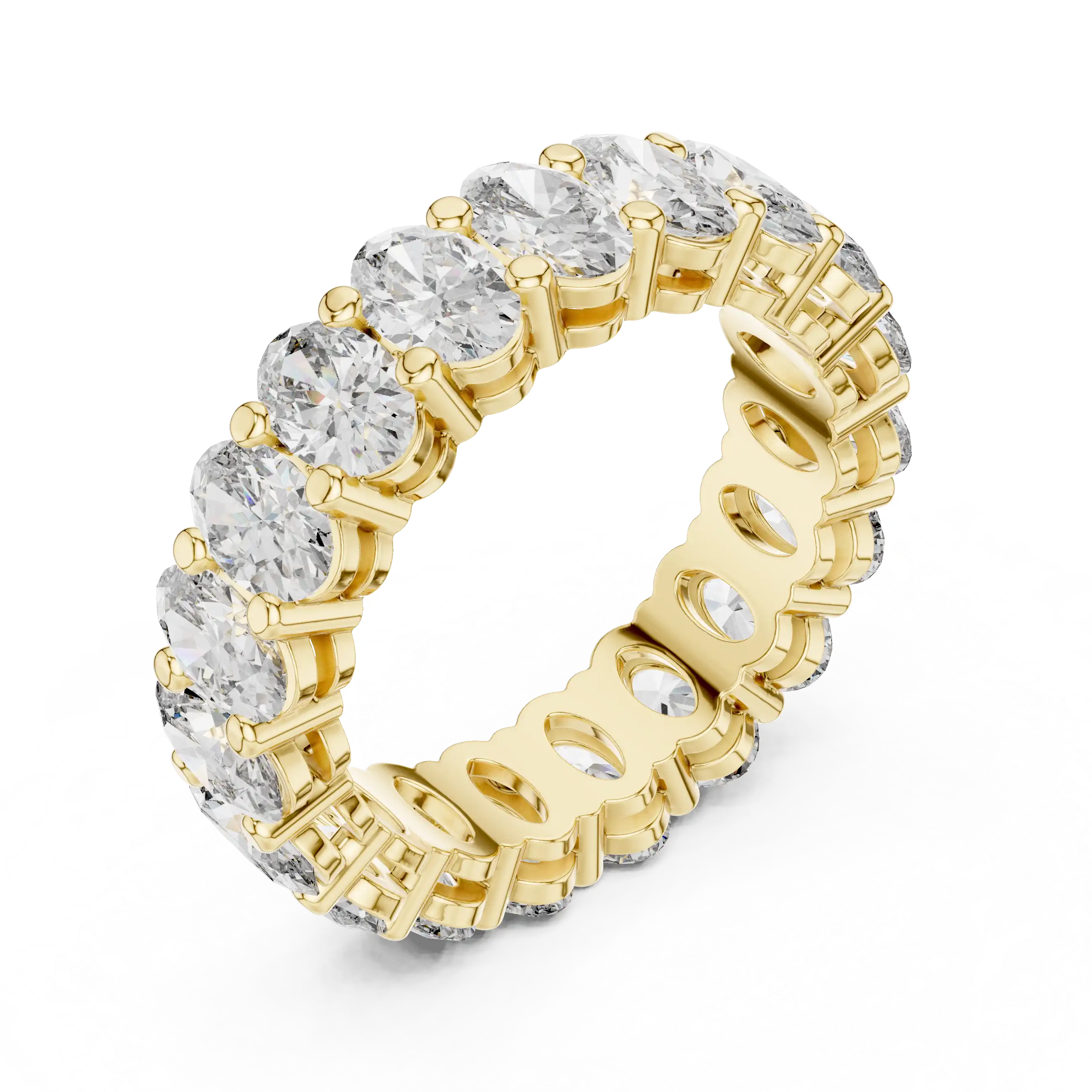 Oval Cut Lab Grown Diamond Eternity Ring | Aneka