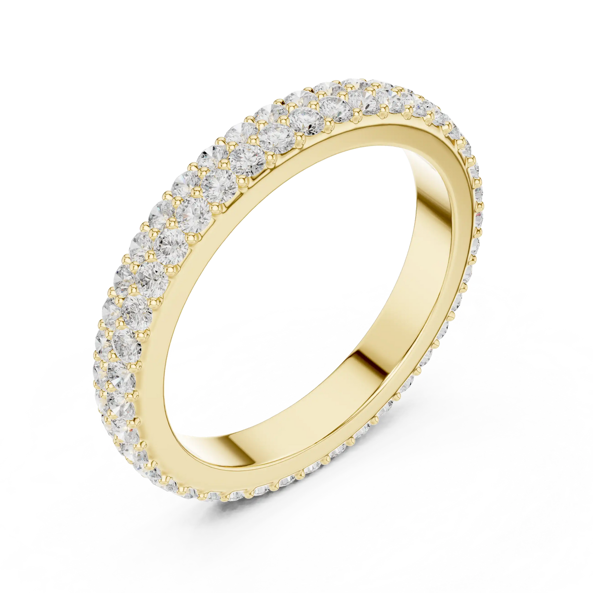 Round Brilliant Lab Grown Diamond Double-Row Eternity Ring | Zarael