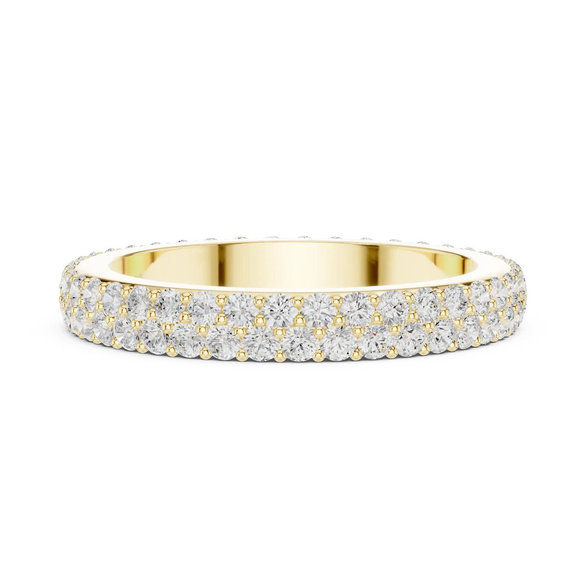 Round Brilliant Lab Grown Diamond Double-Row Eternity Ring | Zarael