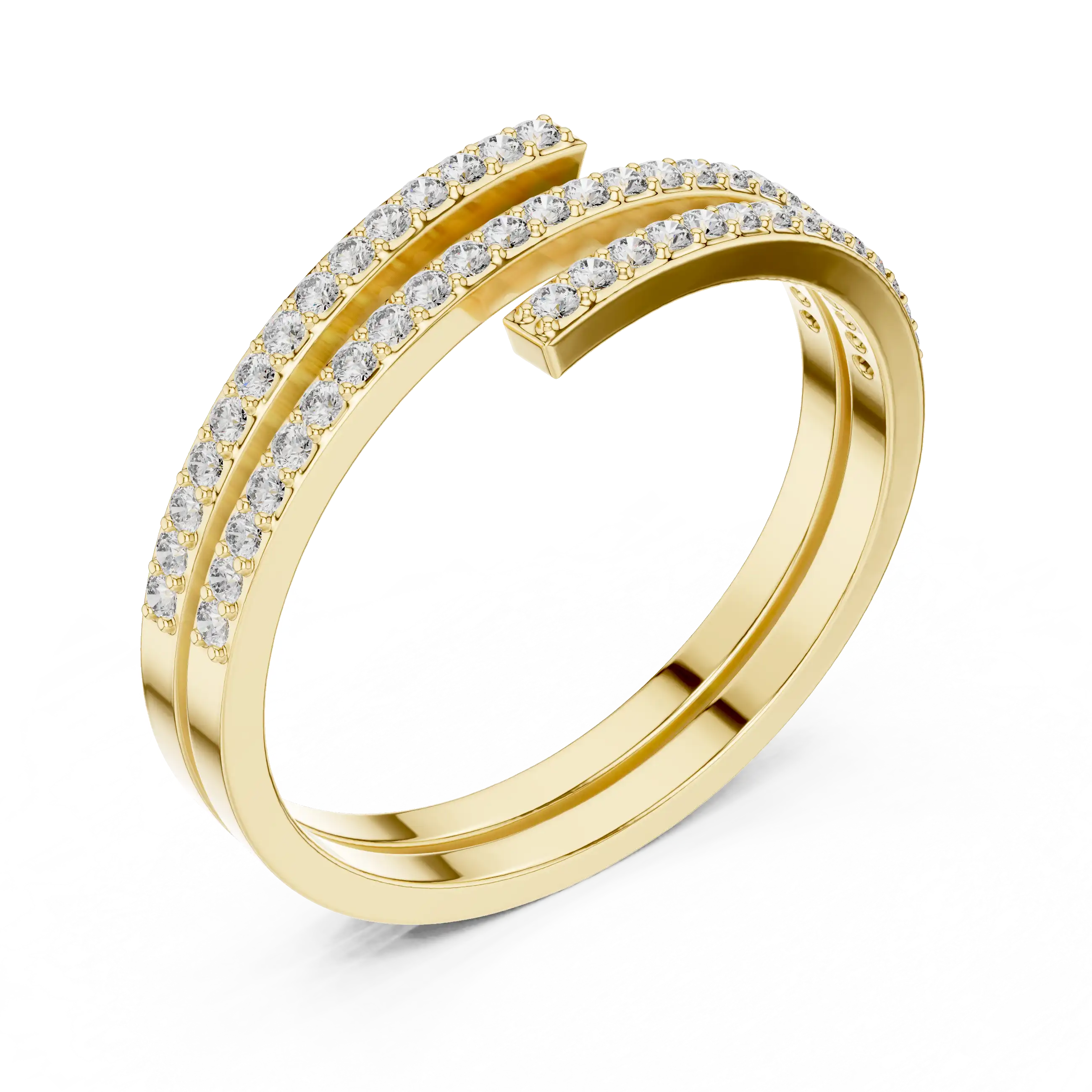 Spiral Wrap Diamond Wedding Band | Elva