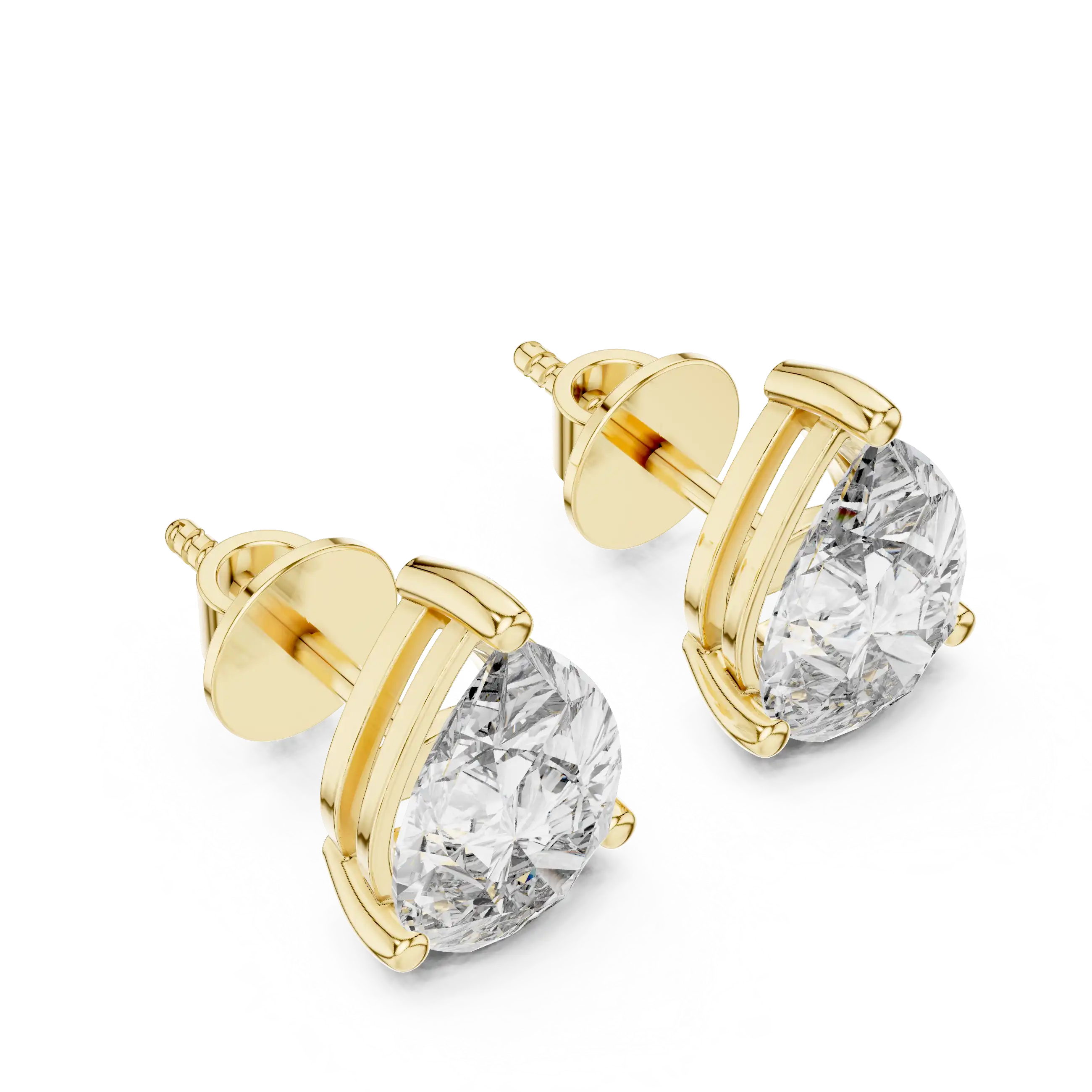 Lab Grown Diamond Stud Earrings - Classic Pear Cut | Transylva