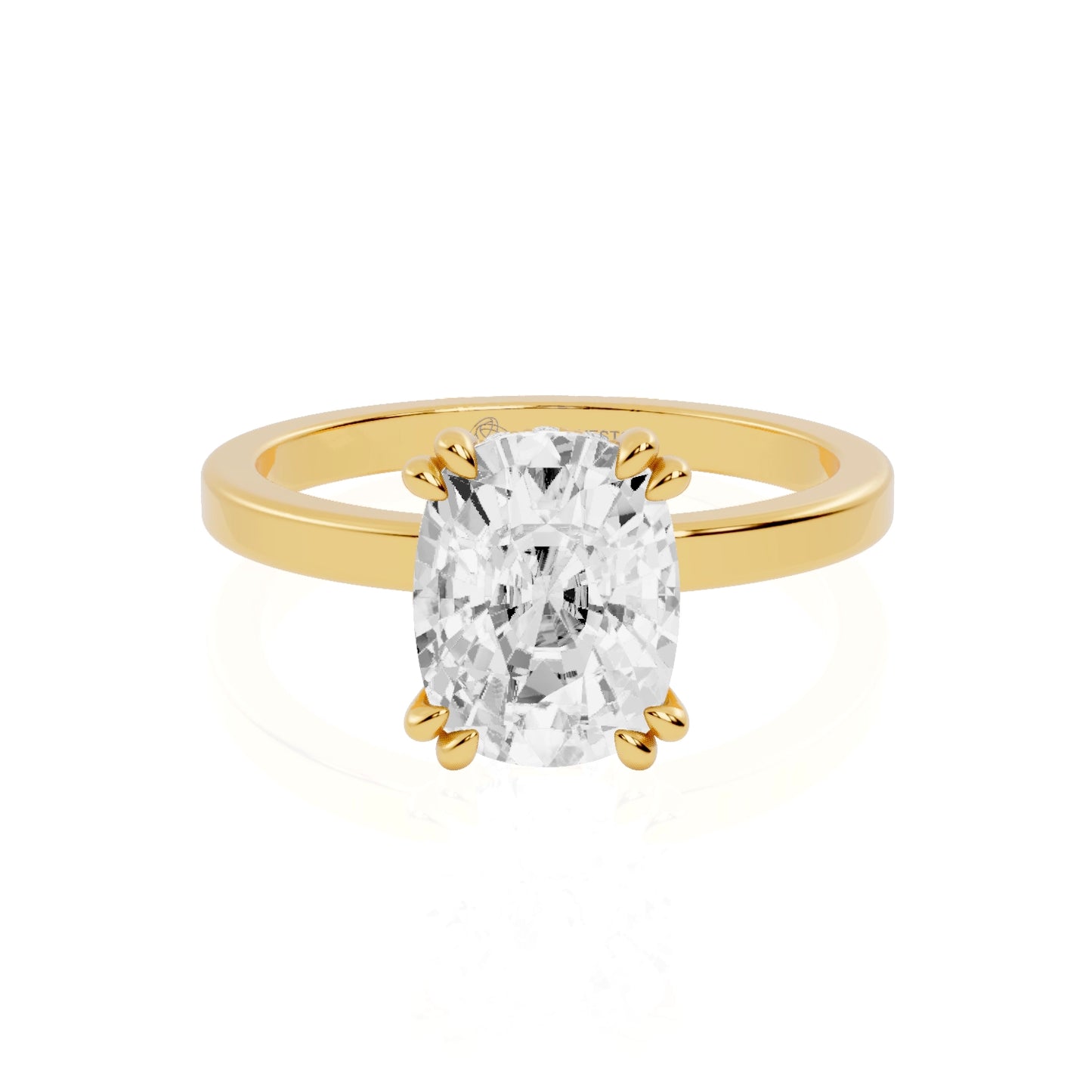 Hidden Halo Solitaire Lab Diamond Engagement Ring | Prague Embrace