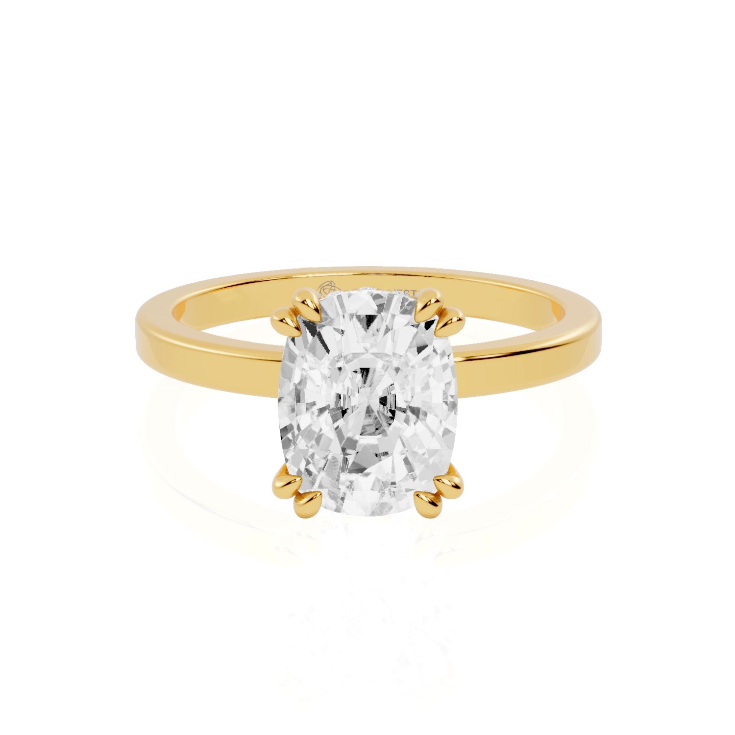 Hidden Halo Solitaire Lab Diamond Engagement Ring | Prague Embrace