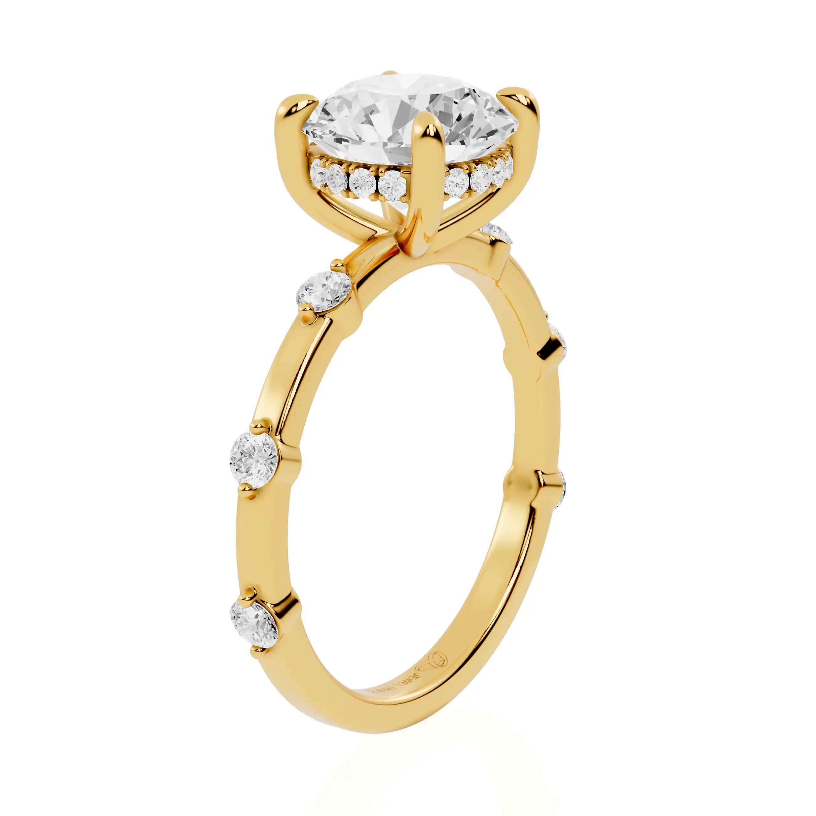Hidden Halo Lab Grown Diamond Engagement Ring | Tarifa Pulse
