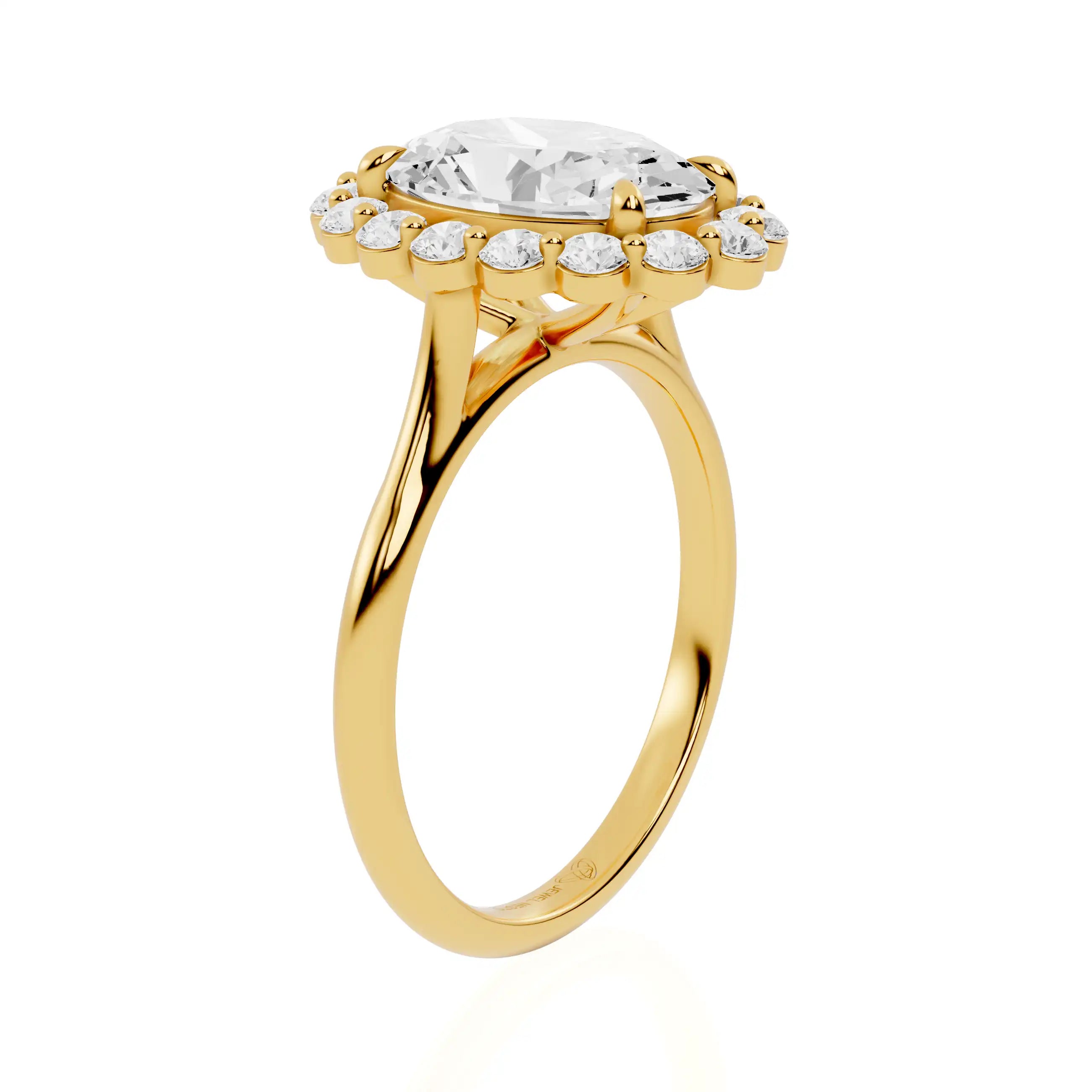 Bubble Halo Lab Grown Diamond Engagement Ring | Jungle Wonder