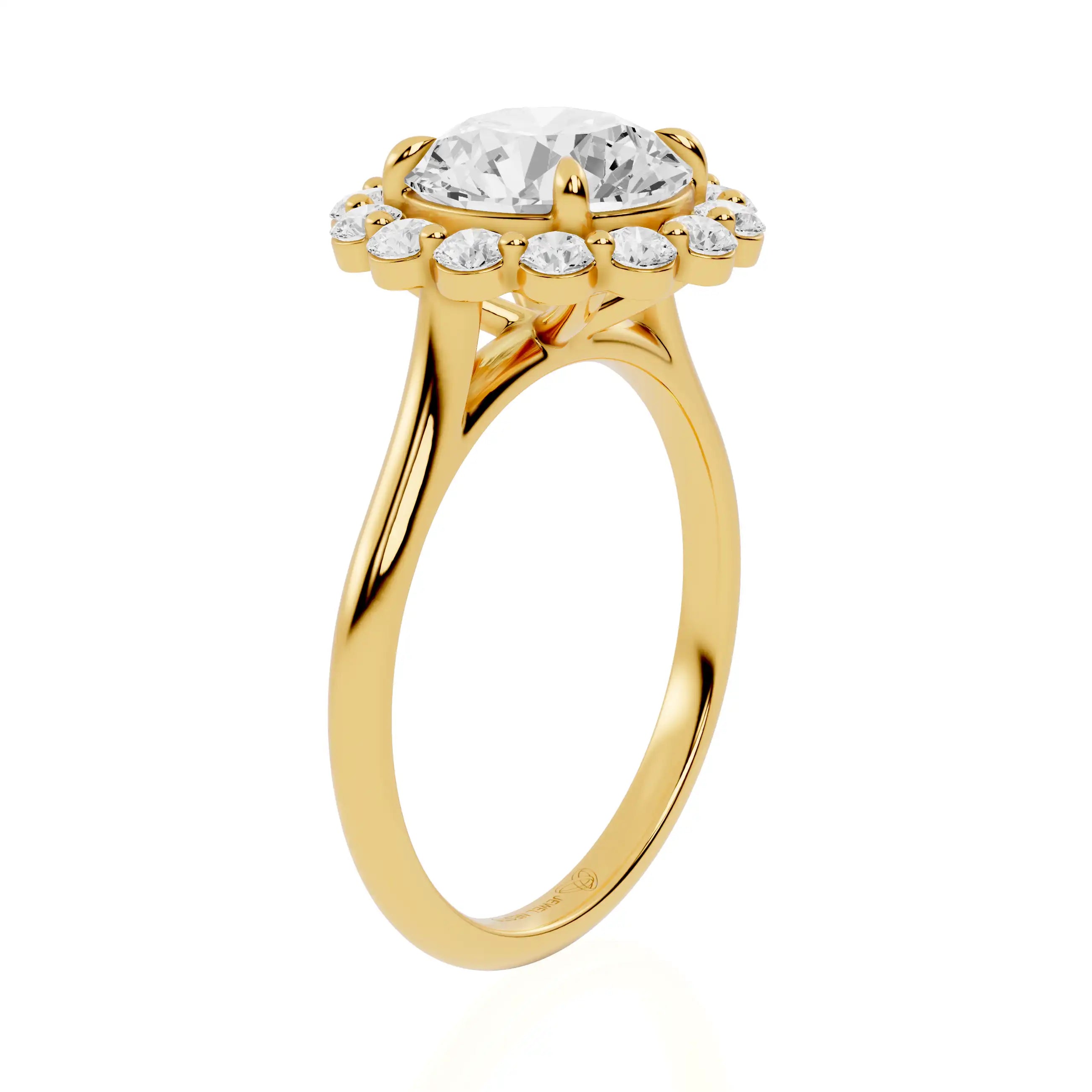 Bubble Halo Lab Grown Diamond Engagement Ring | Jungle Wonder