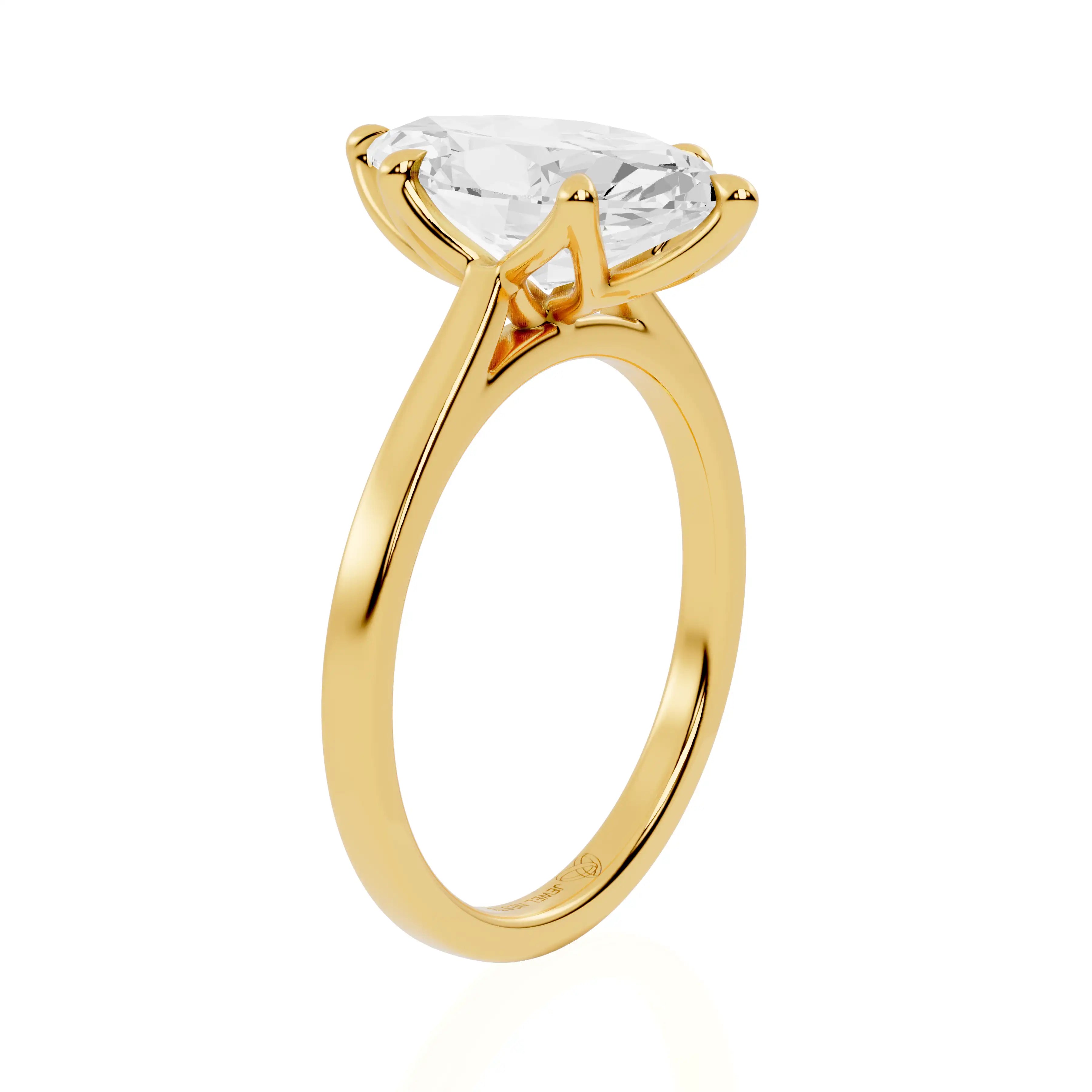 Tulip Cathedral Solitaire Engagement Ring | Petel Bloom