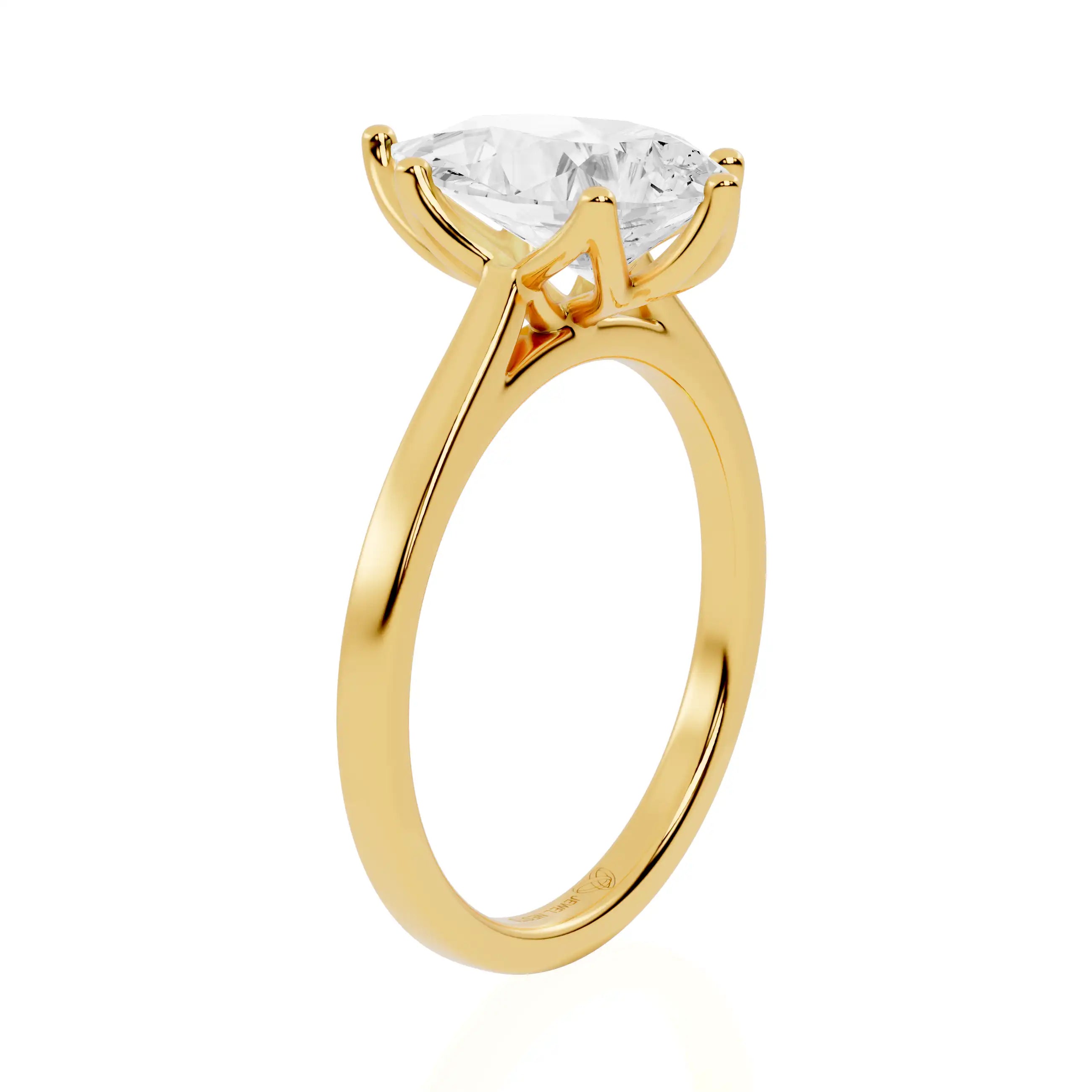 Tulip Cathedral Solitaire Engagement Ring | Petel Bloom