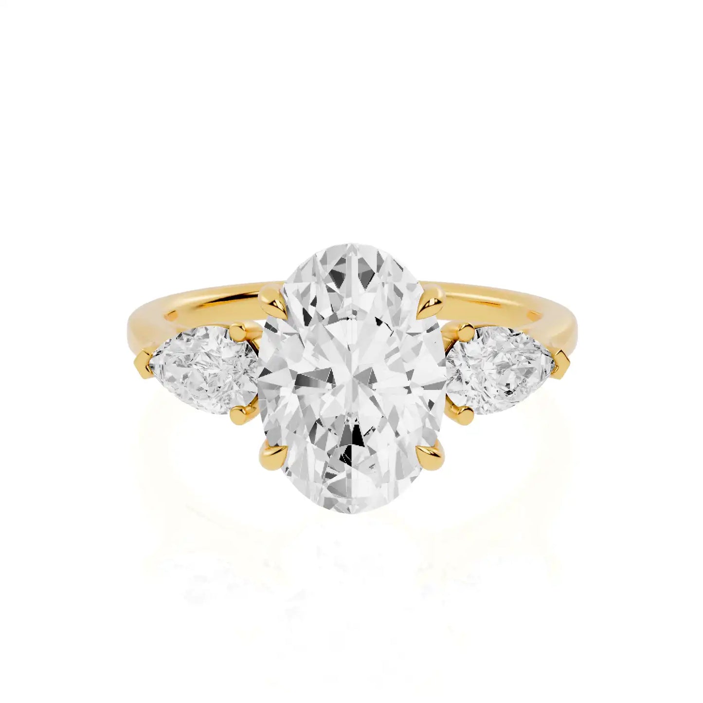 Three Stone Lab Diamond Engagement Ring | The Bombay Heaven