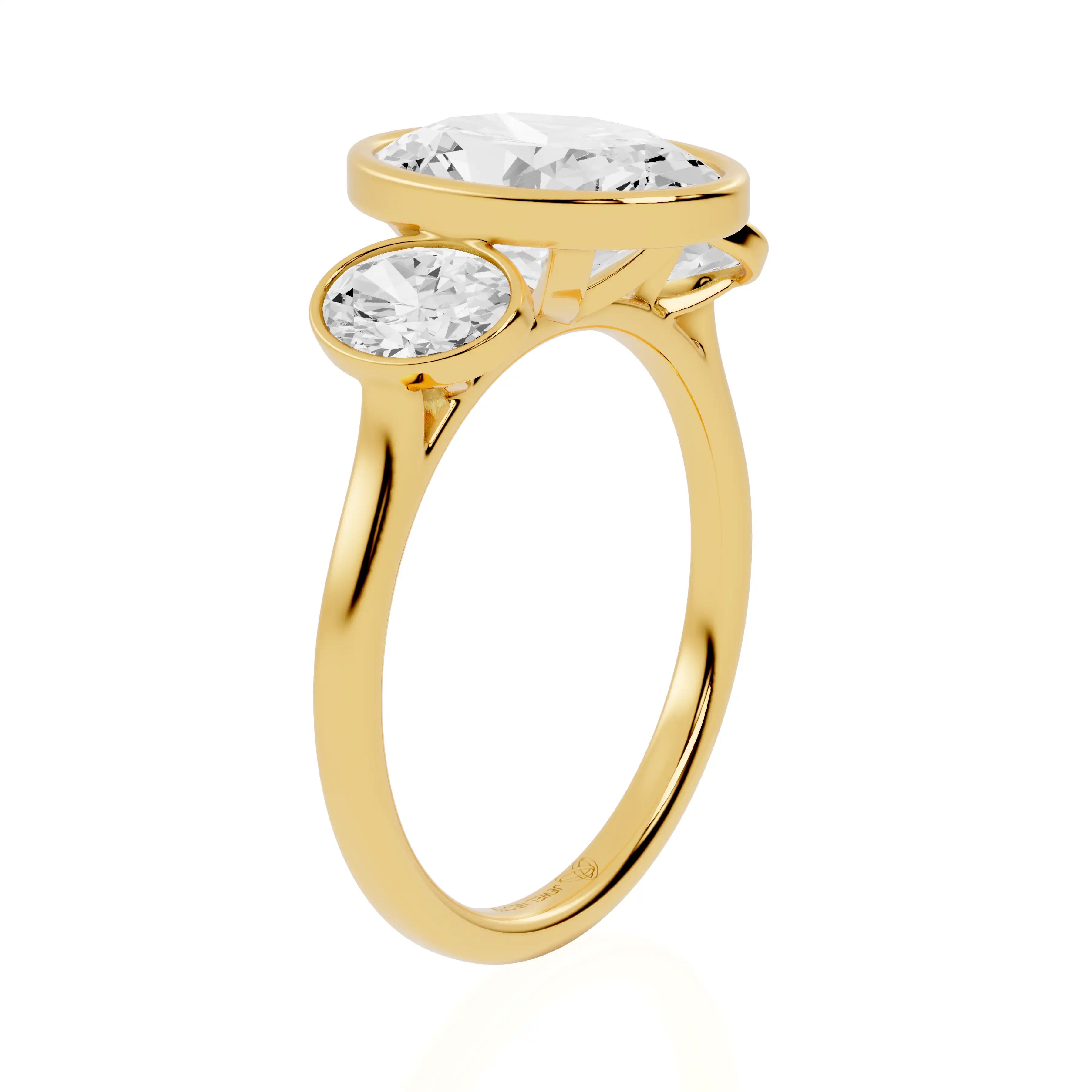 Three Stone Lab Diamond Engagement Ring | Bangkok Éclat