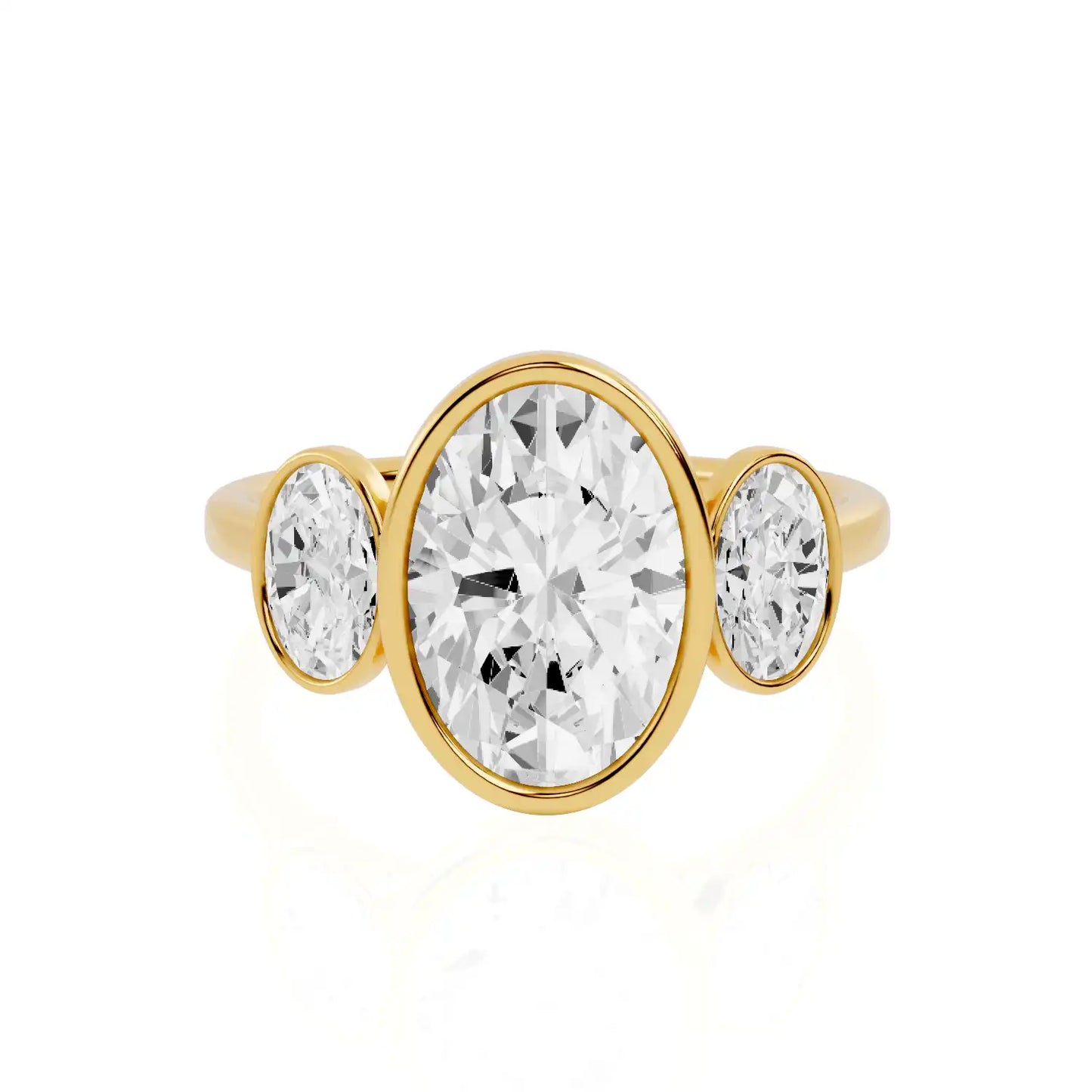 Three Stone Lab Diamond Engagement Ring | Bangkok Éclat