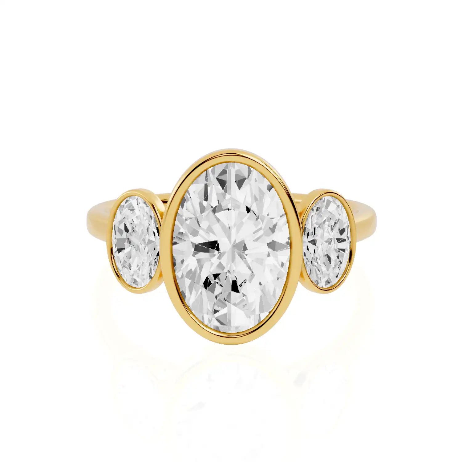 Three Stone Lab Diamond Engagement Ring | Bangkok Éclat